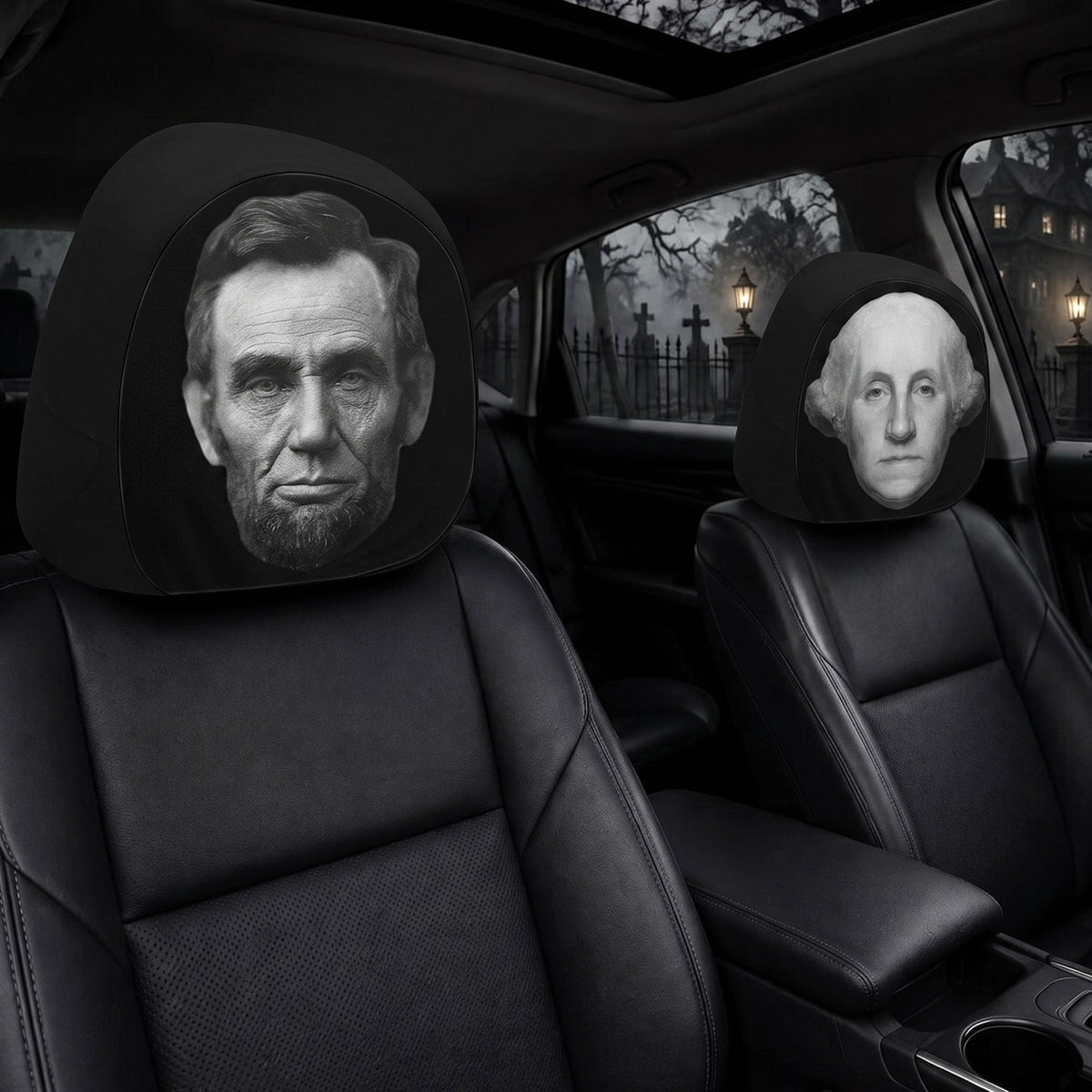 Halloween Patriotic Passengers - Personalized Car Headrest Covers