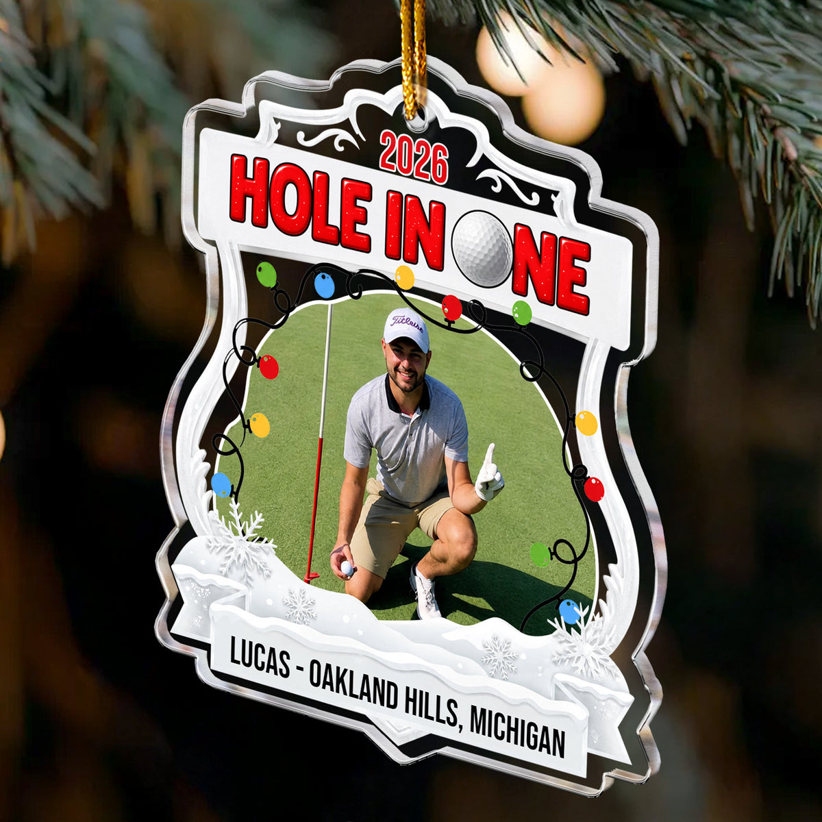 Hole In One, Best Swing Christmas Gift For Golf Lovers, Golf Players - Personalized Ornament