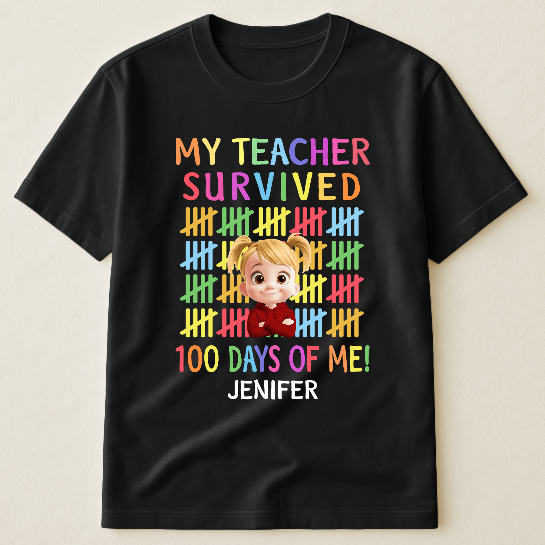 100 Days Of School School Boys Girls Kids Gift - Personalized Shirt