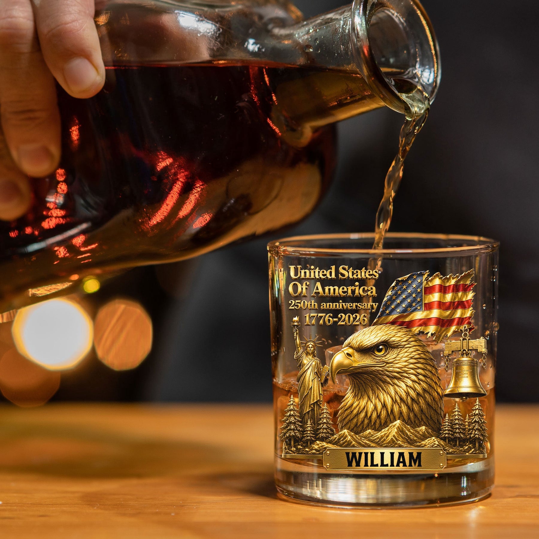 250Th Anniversary - Personalized Whiskey Glass