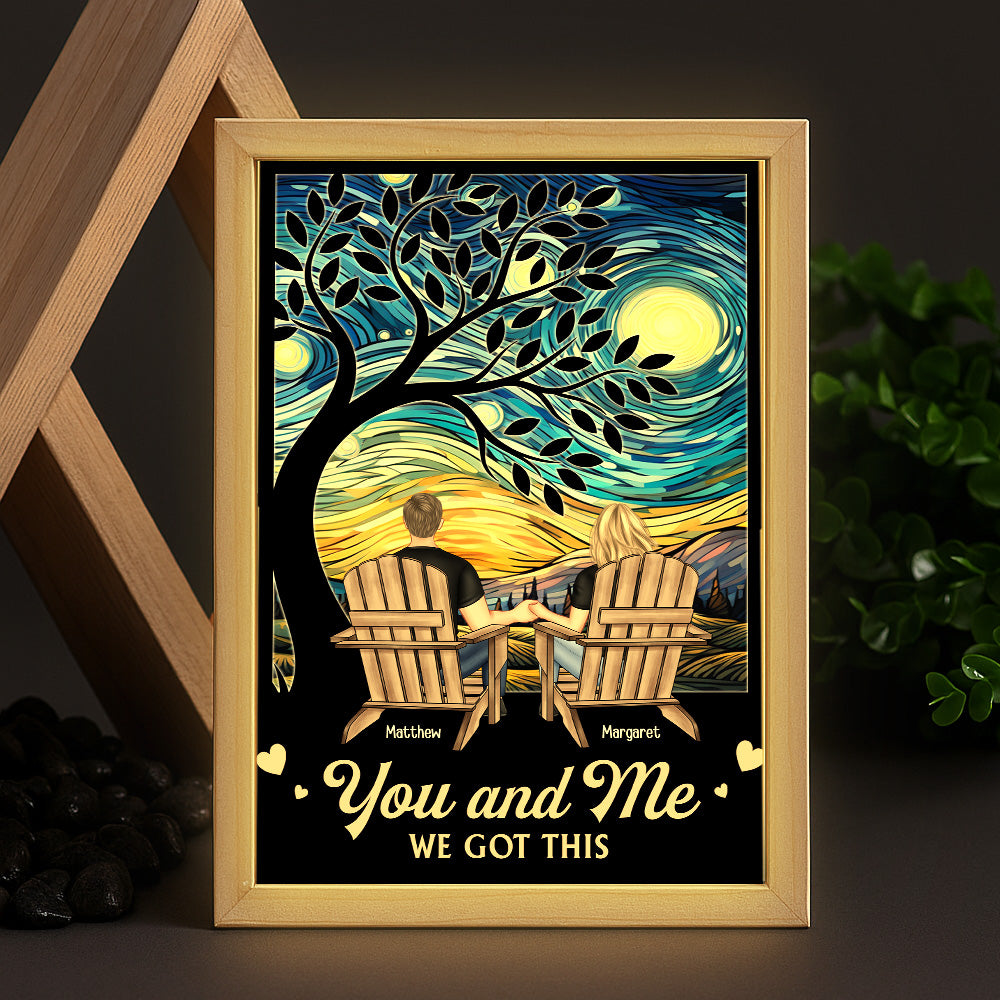 You & Me We Got This Starry Night New Version - Personalized Frame Light Box