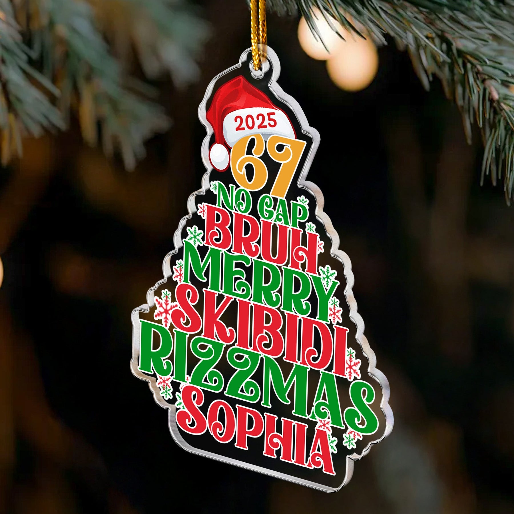 67 Bruh 2026 Slang - Personalized Acrylic Ornament