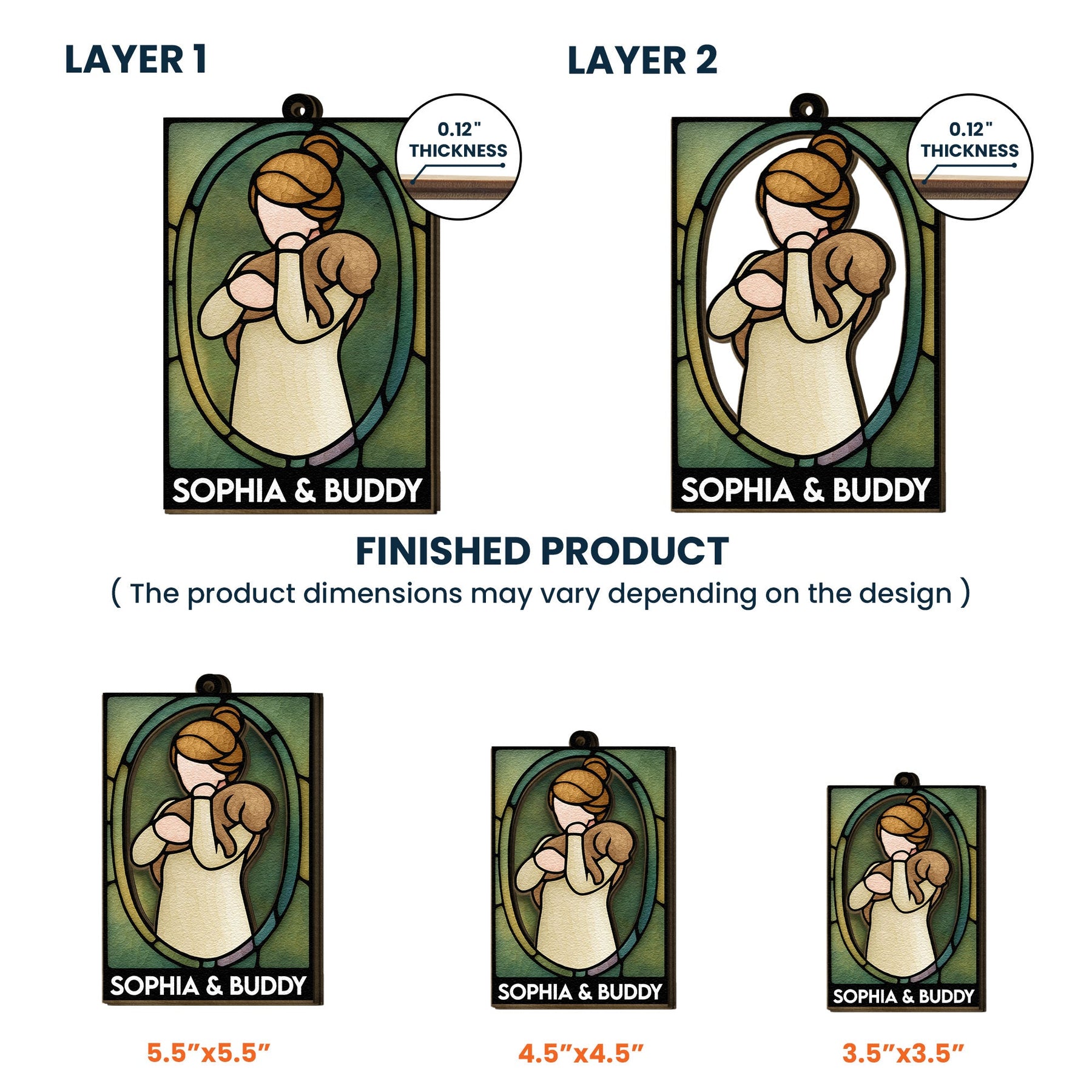 A Girl And Her Dog - A Bond Can't Be Broken - Personalized Wooden Ornament