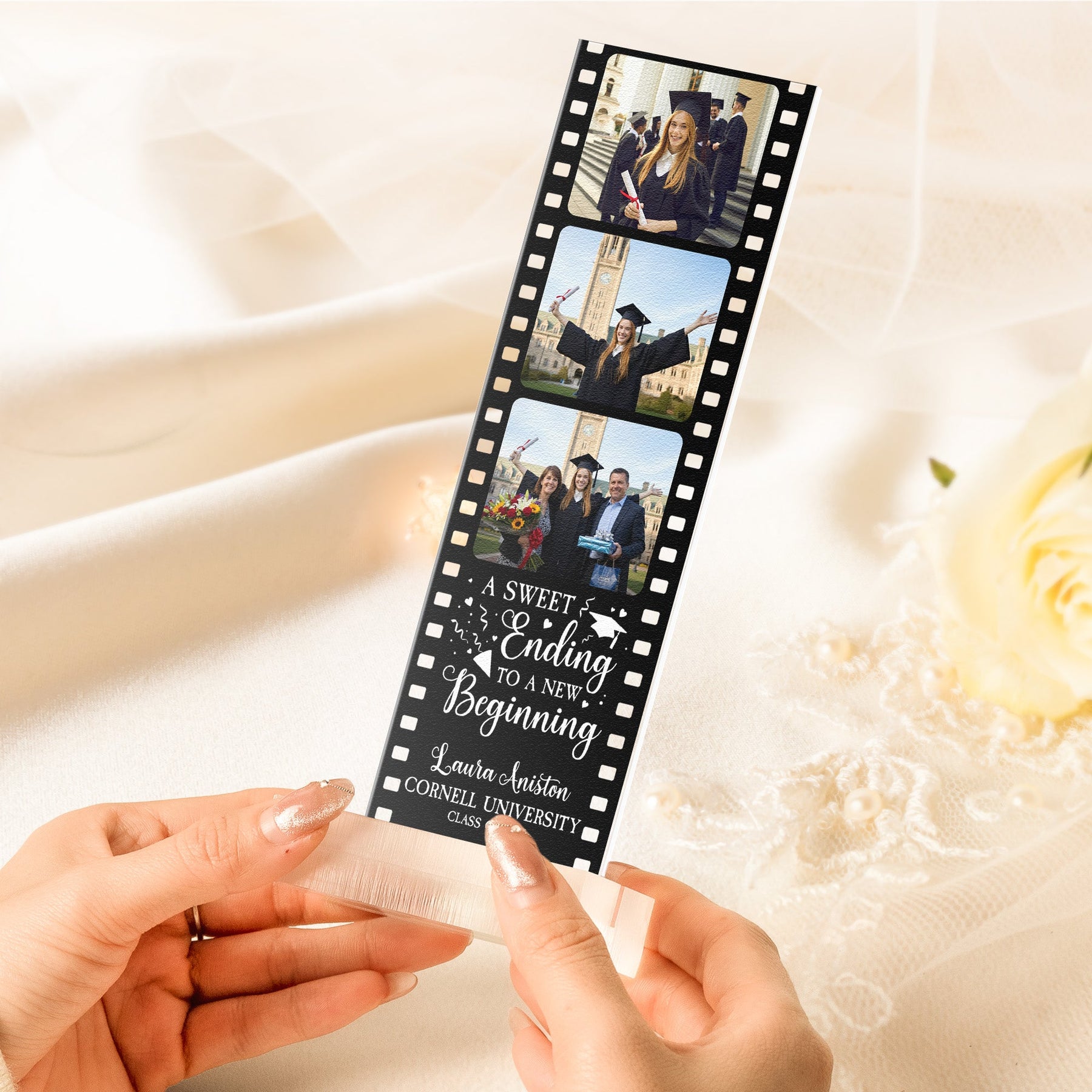 A Sweet Ending To A New Beginning - Custom Acrylic Photo Film Strip