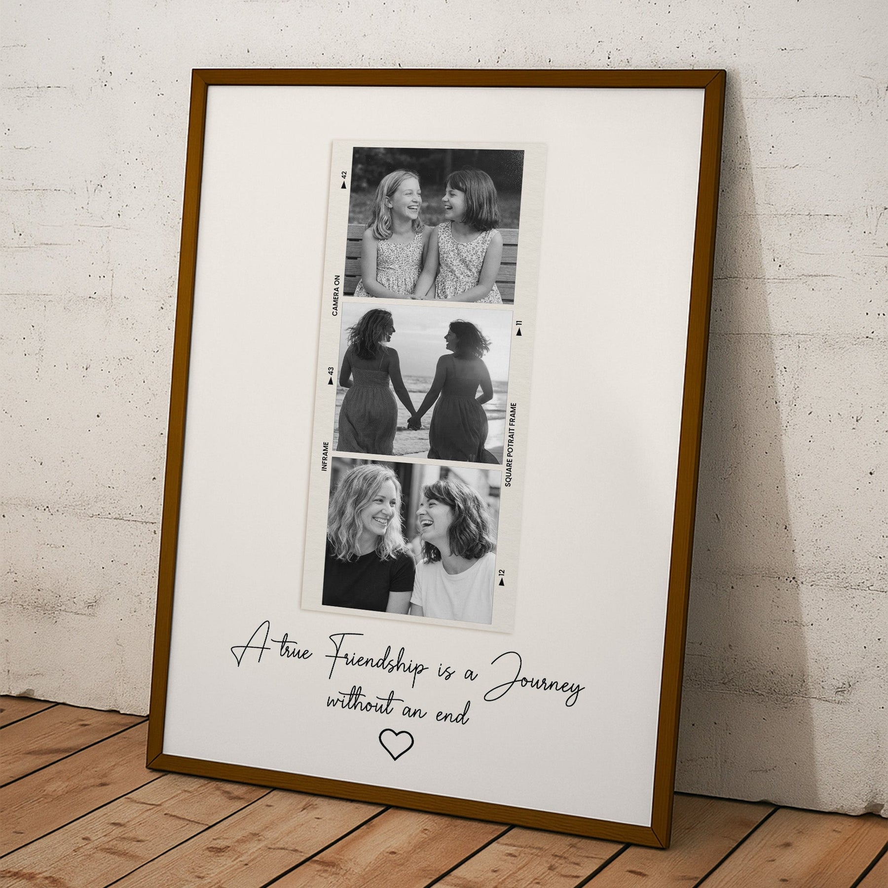 A True Friendship Is A Journey Gift For Friends - Personalized Photo Poster