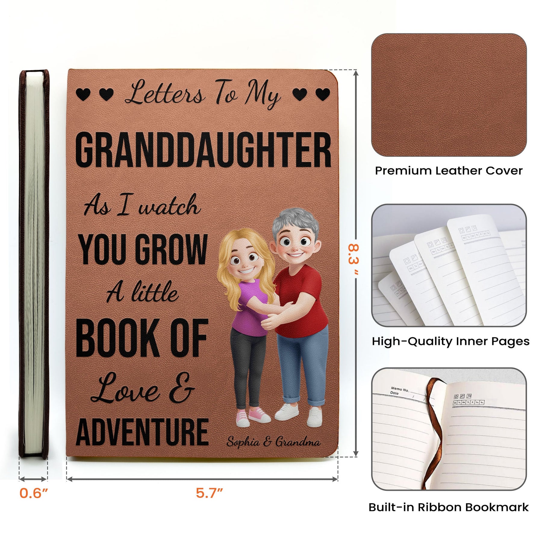 A Little Book Of Love And Adventure From Grandma - Personalized Journal