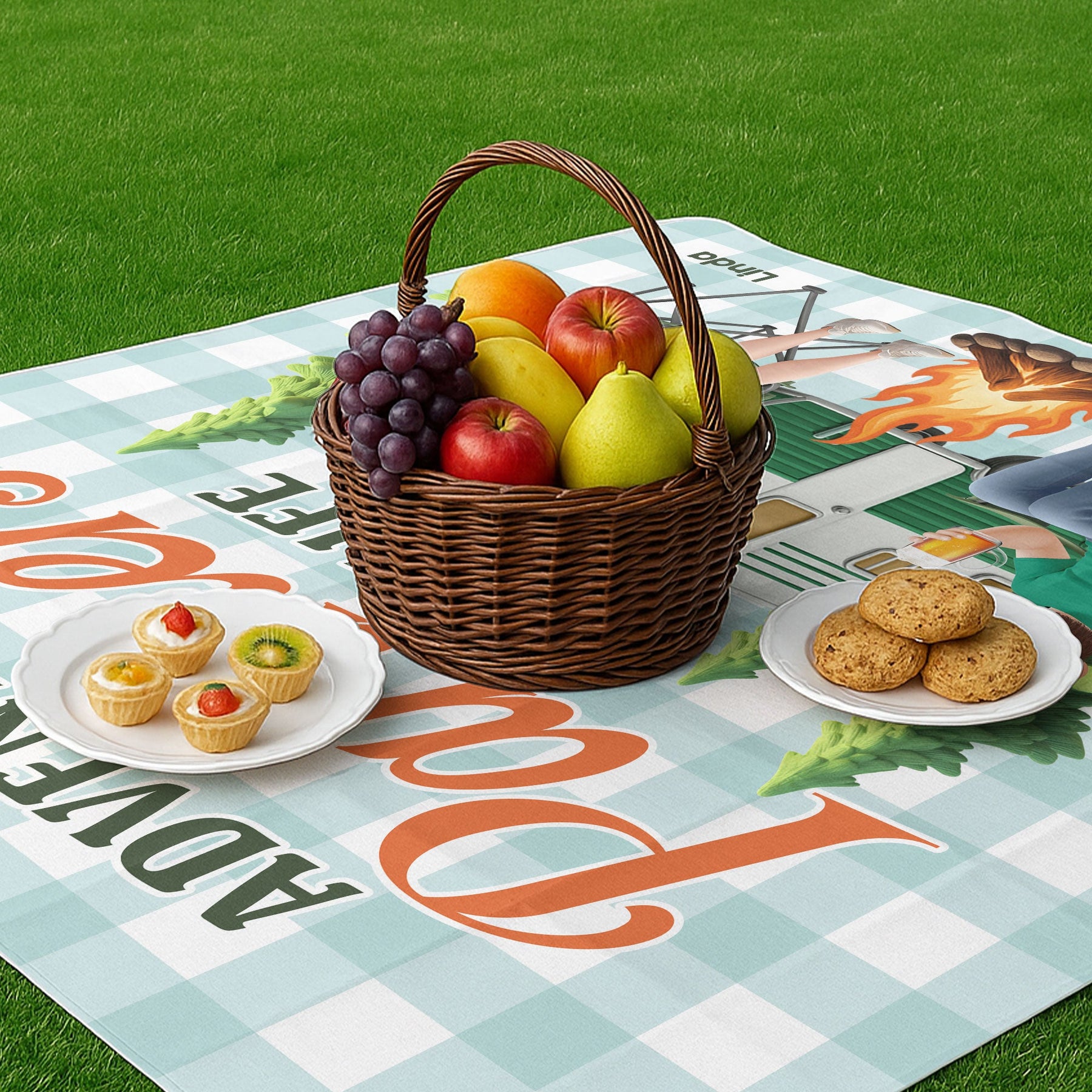 Adventure Partners For Life - Personalized Picnic Blanket