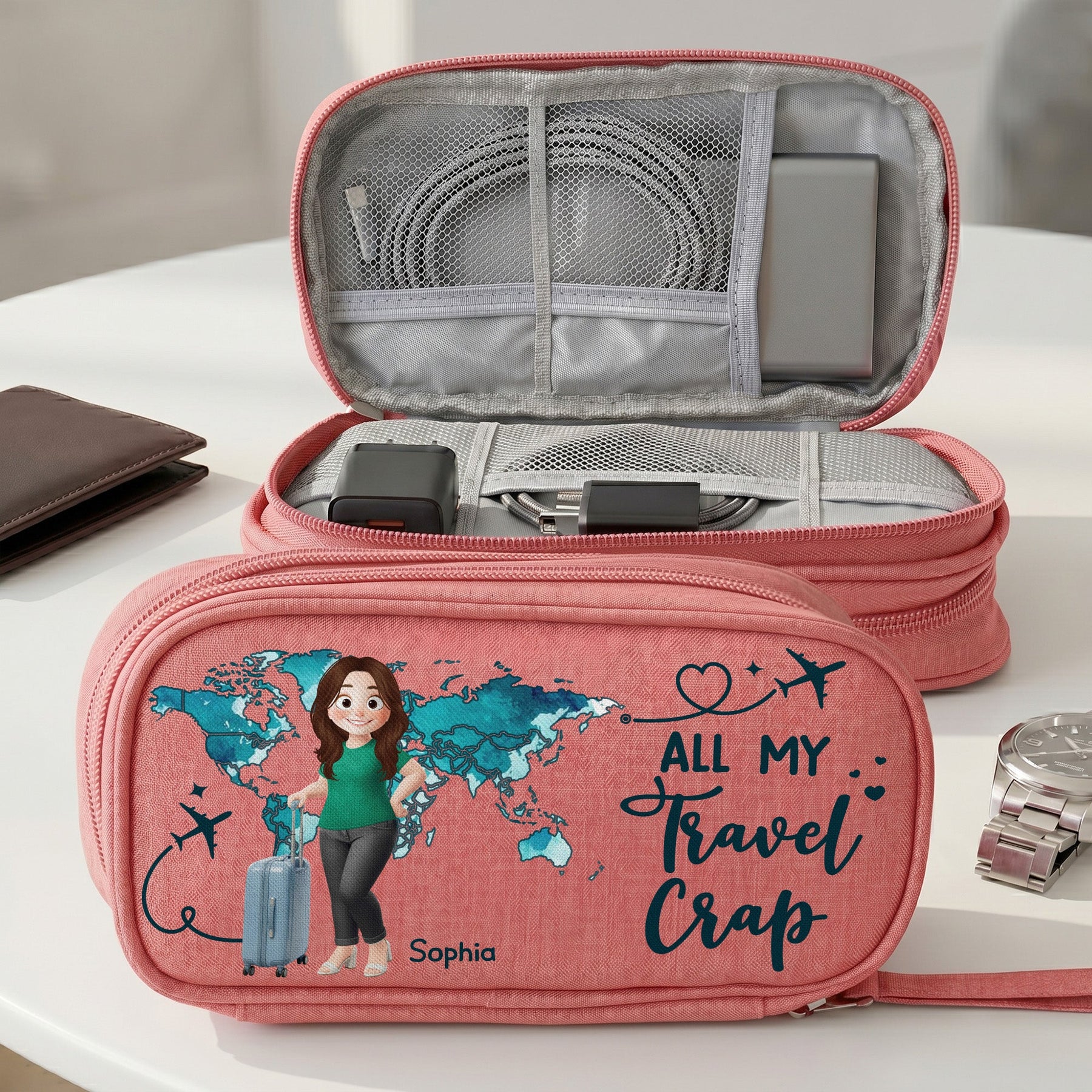 All My Travel Crap - Personalized Cable Bag