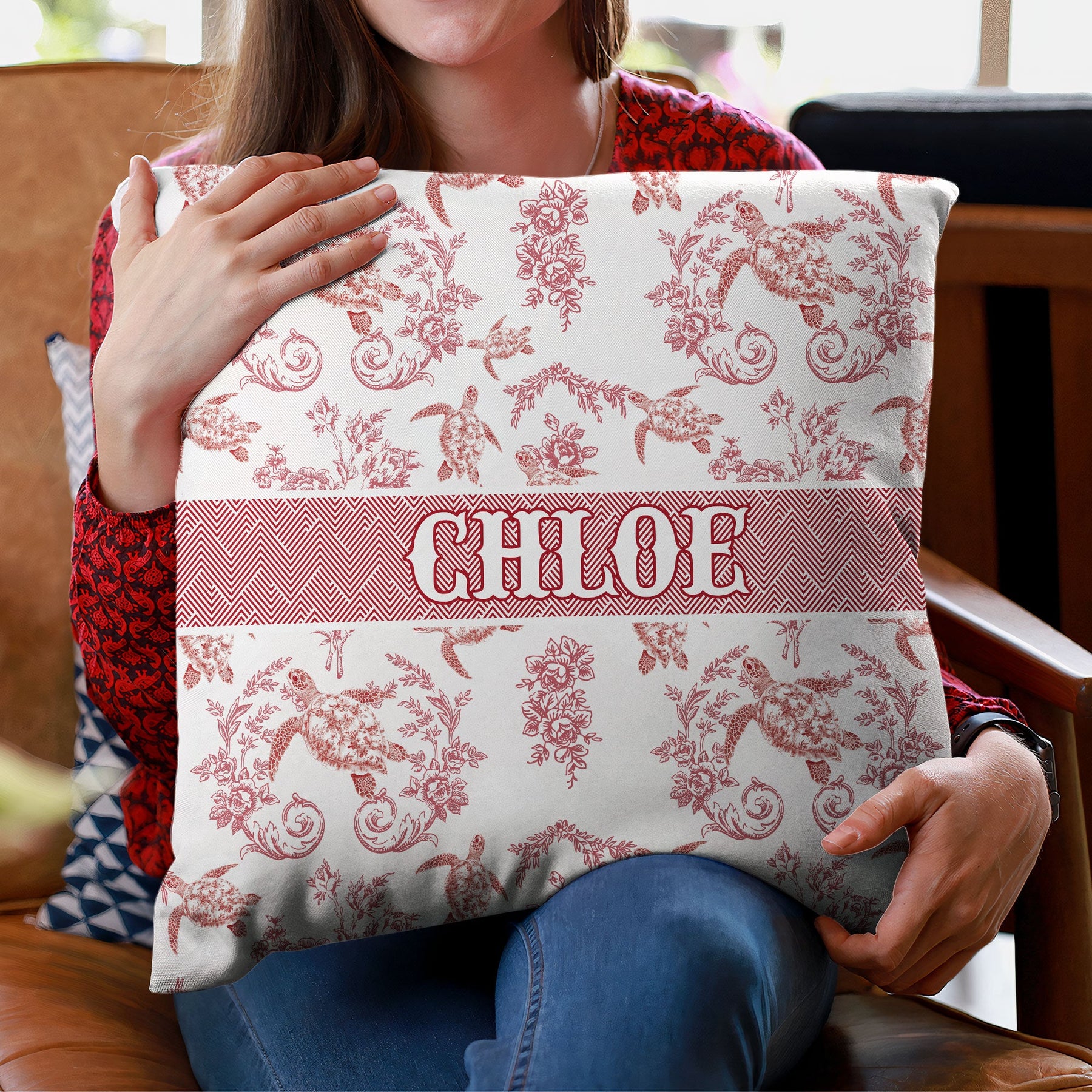 Animal Lovers Chinoiserie Toile De Jouy - Personalized Pillow (Insert Included)
