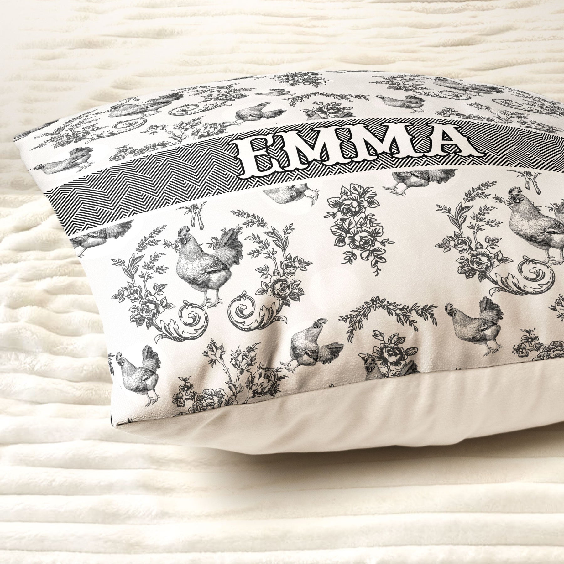Animal Lovers Chinoiserie Toile De Jouy - Personalized Pillow (Insert Included)