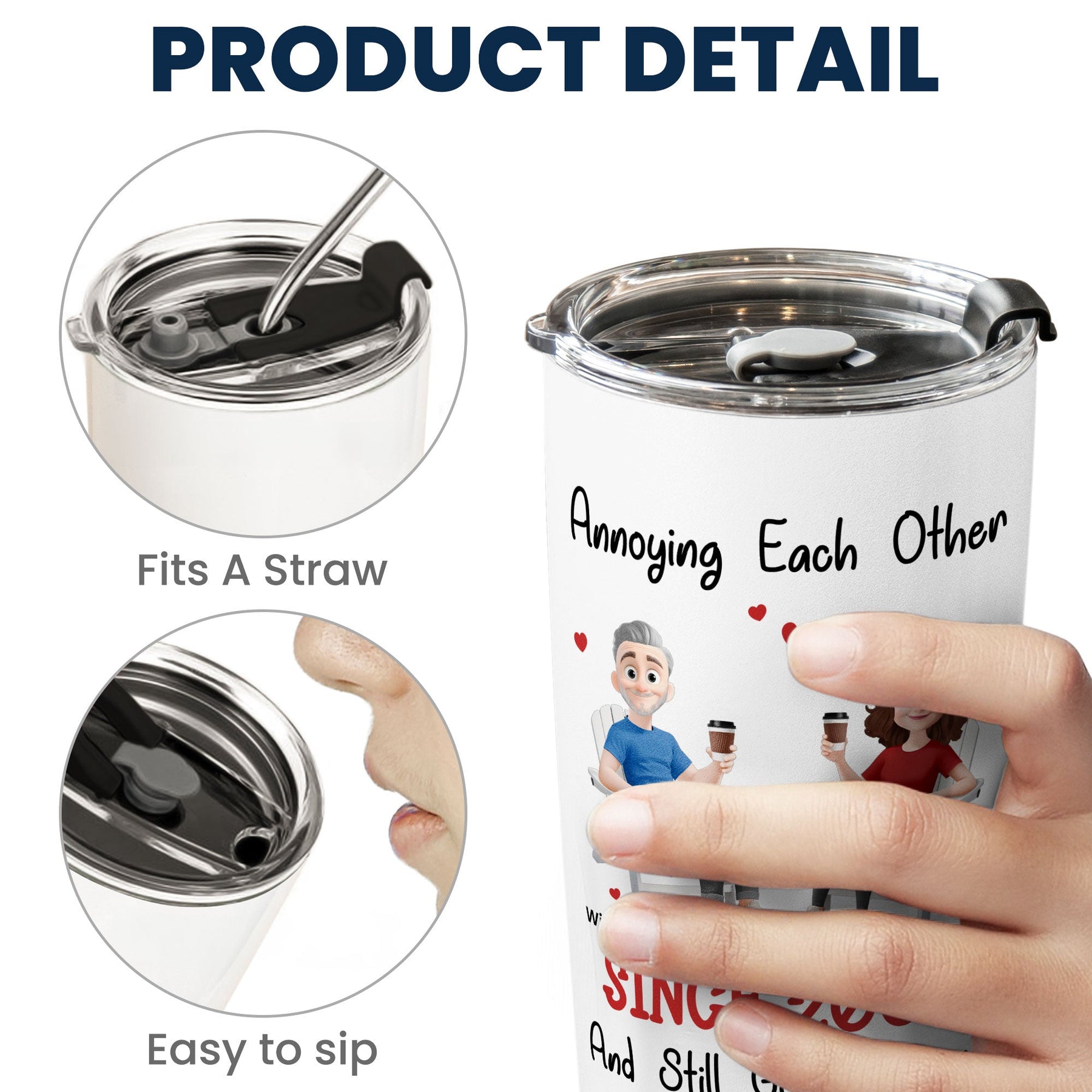 Annoying Each Other Since And Still Going Strong Couple Cup - Personalized Tumbler Cup