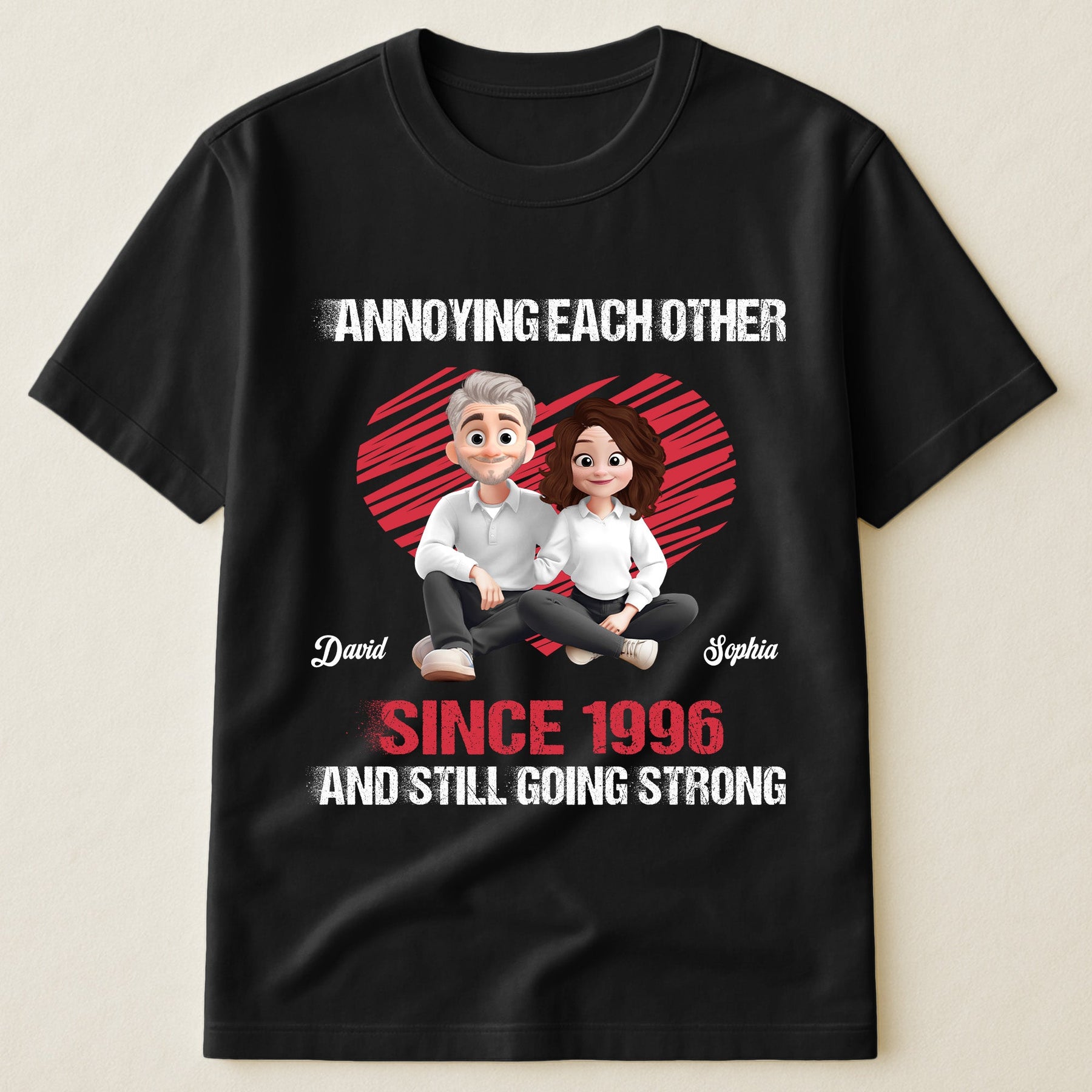 Annoying Each Other Since & Still Going Strong New Version - Personalized Couple Matching Shirts