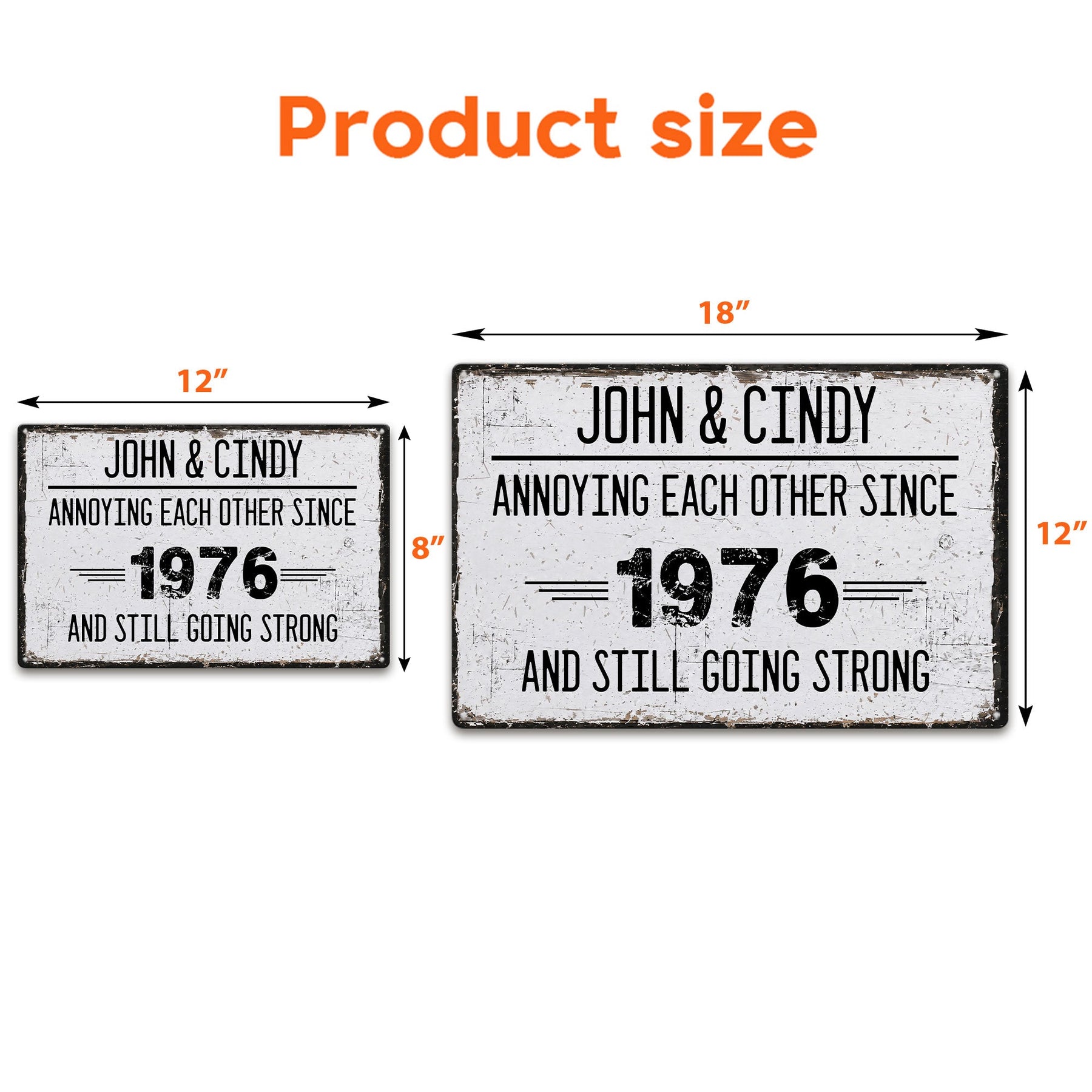 Annoying Each Other For Years & Still Going Strong Anniversary Gifts For Him, Her - Personalized Metal Sign