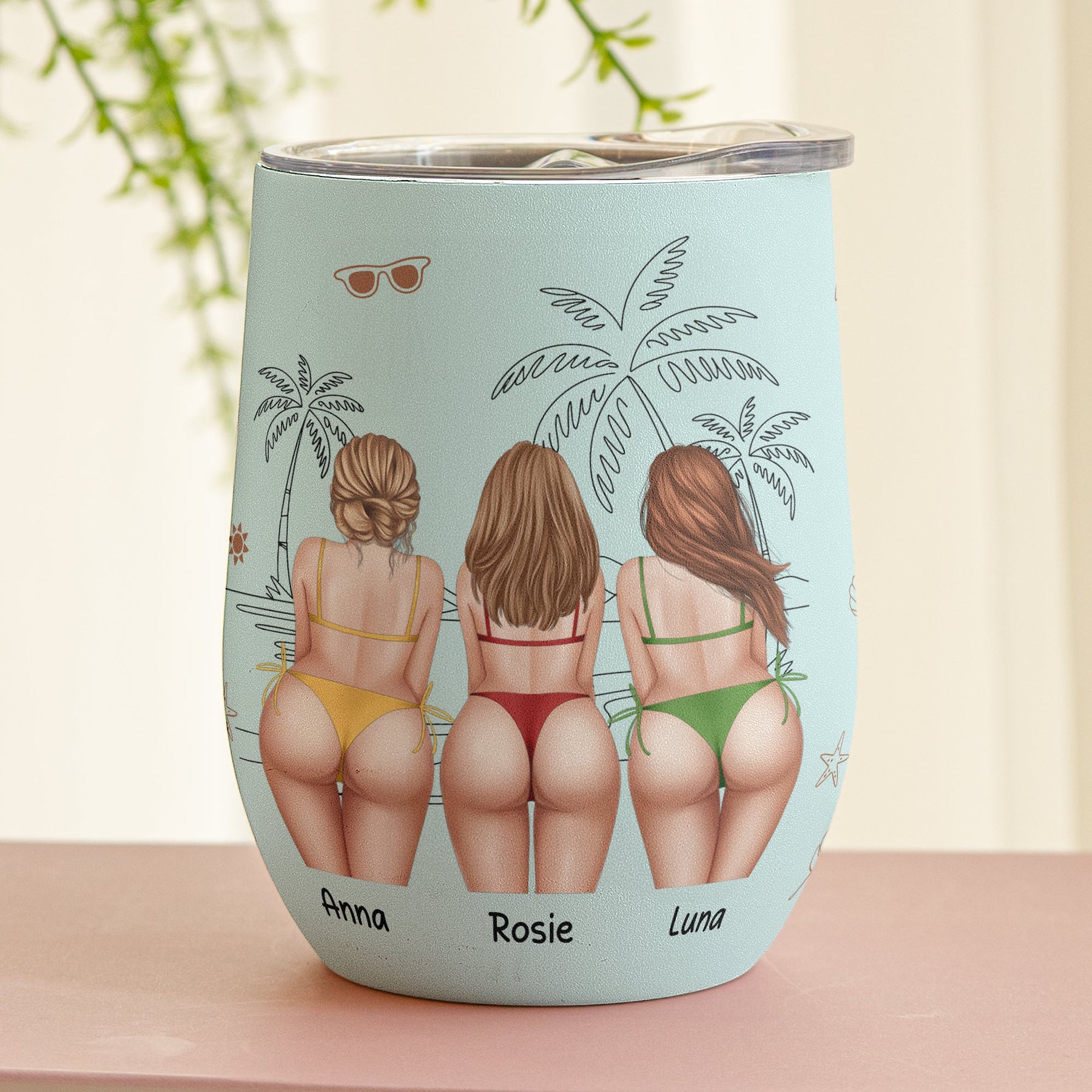 Are We Drunk Funny Big B*tt - Personalized Wine Tumbler