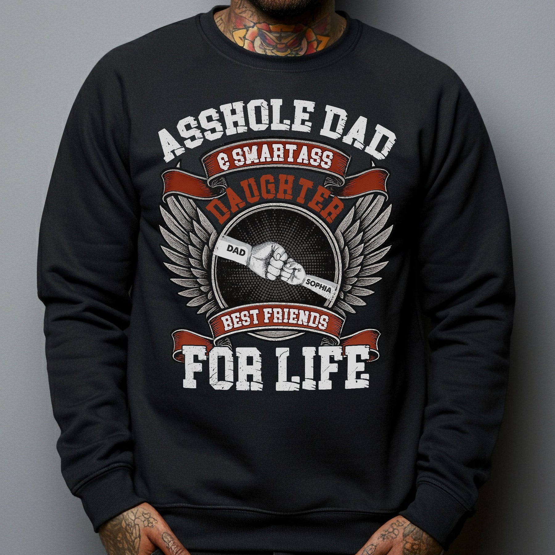 Asshole Dad And Smartass Daughter - Personalized Shirt