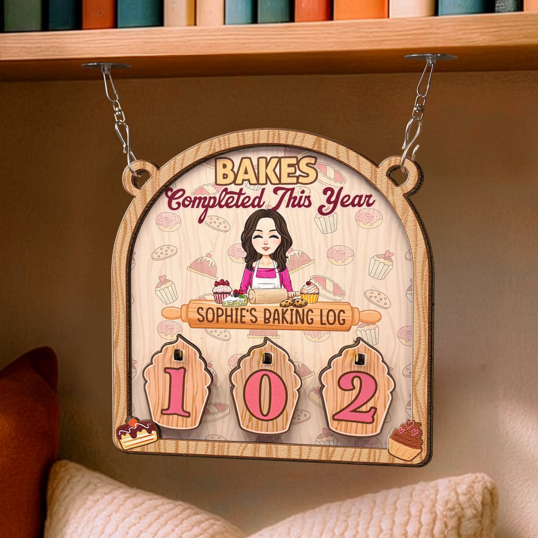 Bakes Completed This Year - Personalized Hanging Counter