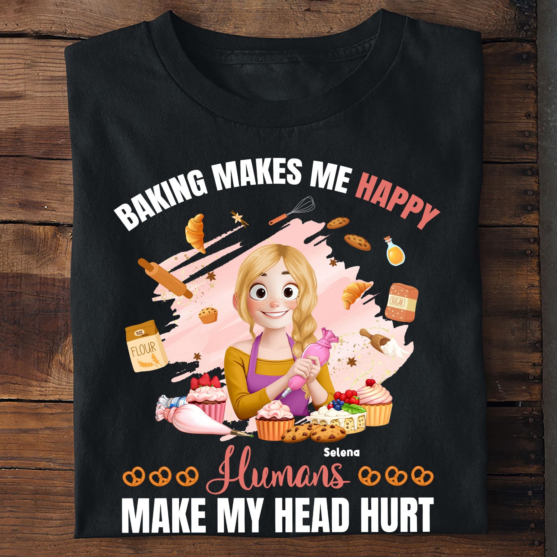 Baking Makes Me Happy - Personalized Shirt
