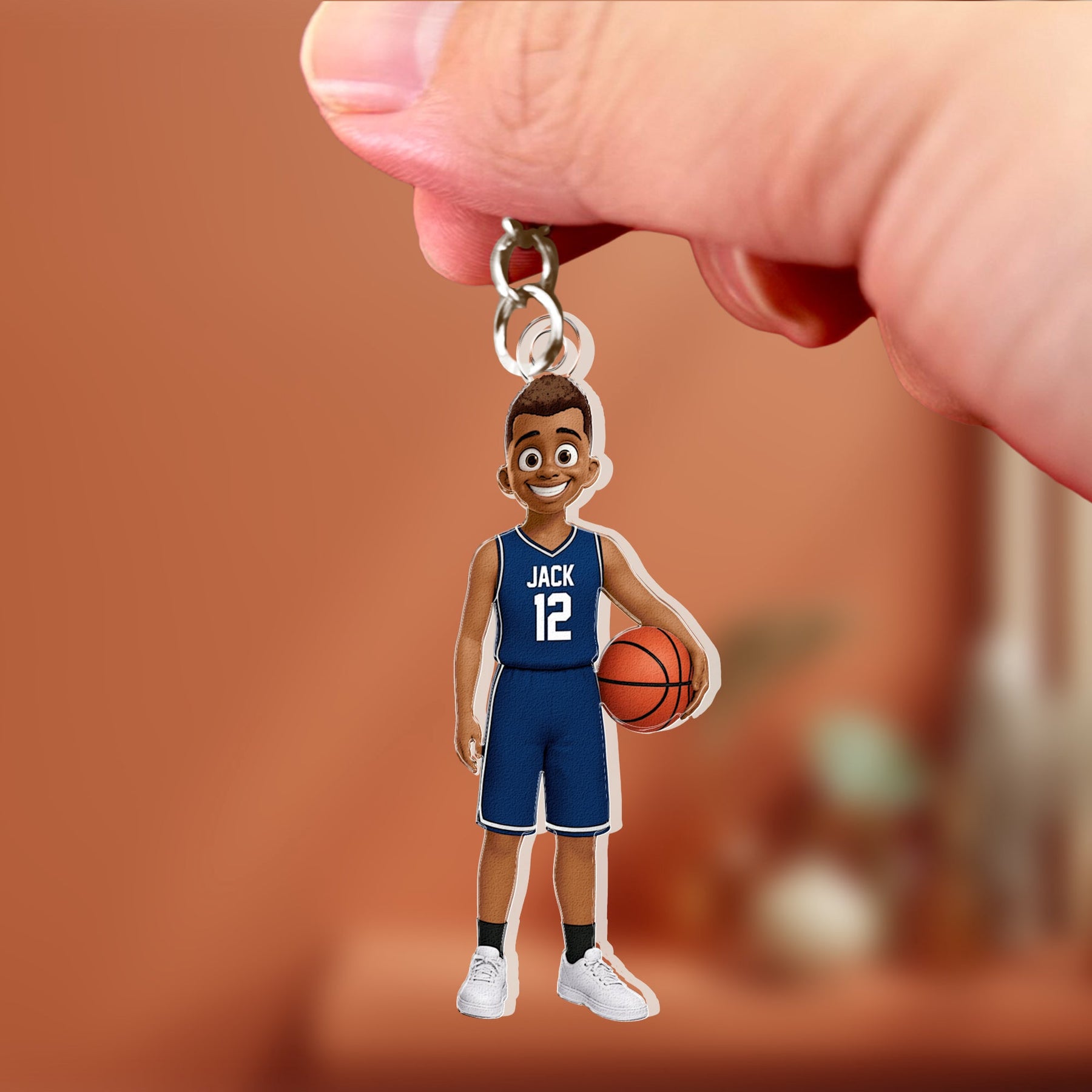 Basketball Player Gift - Personalized Keychain