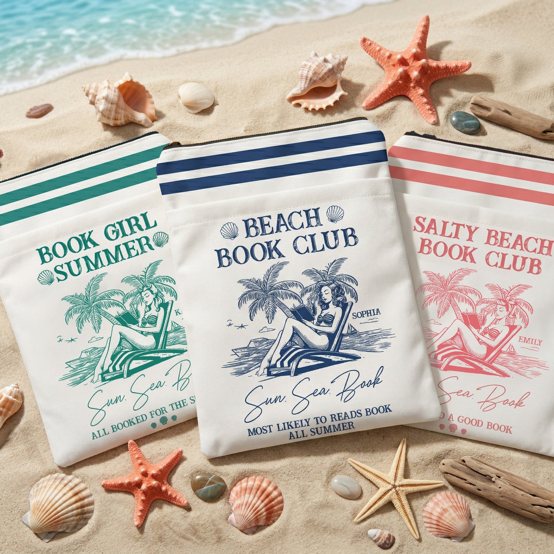 Beach Book Club - Personalized Book Sleeve