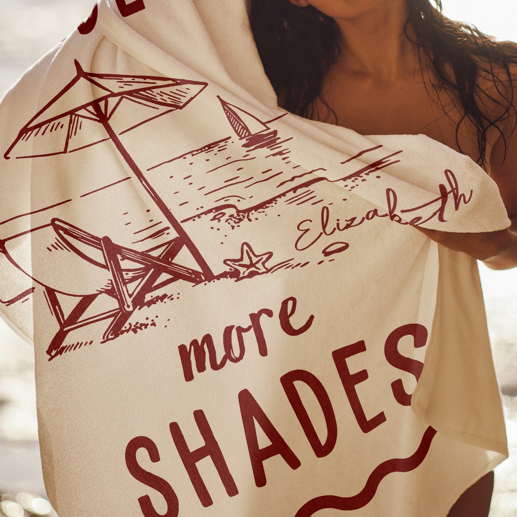 Beaching Not Teaching End Of Year Gift - Personalized Beach Towel