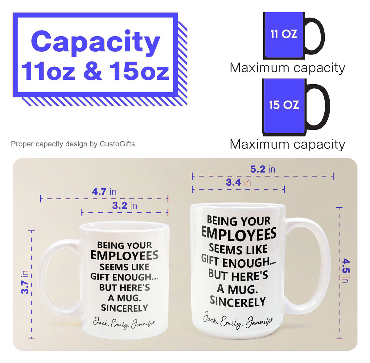 Being Your Employee, Boss Seems Like Gift Enough - Funny Mug Thank You Gift - Personalized Mug