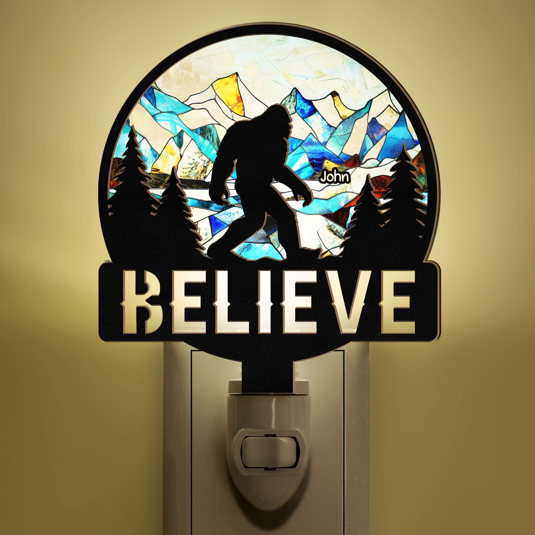 Believe - Personalized Wood And Acrylic Night Light