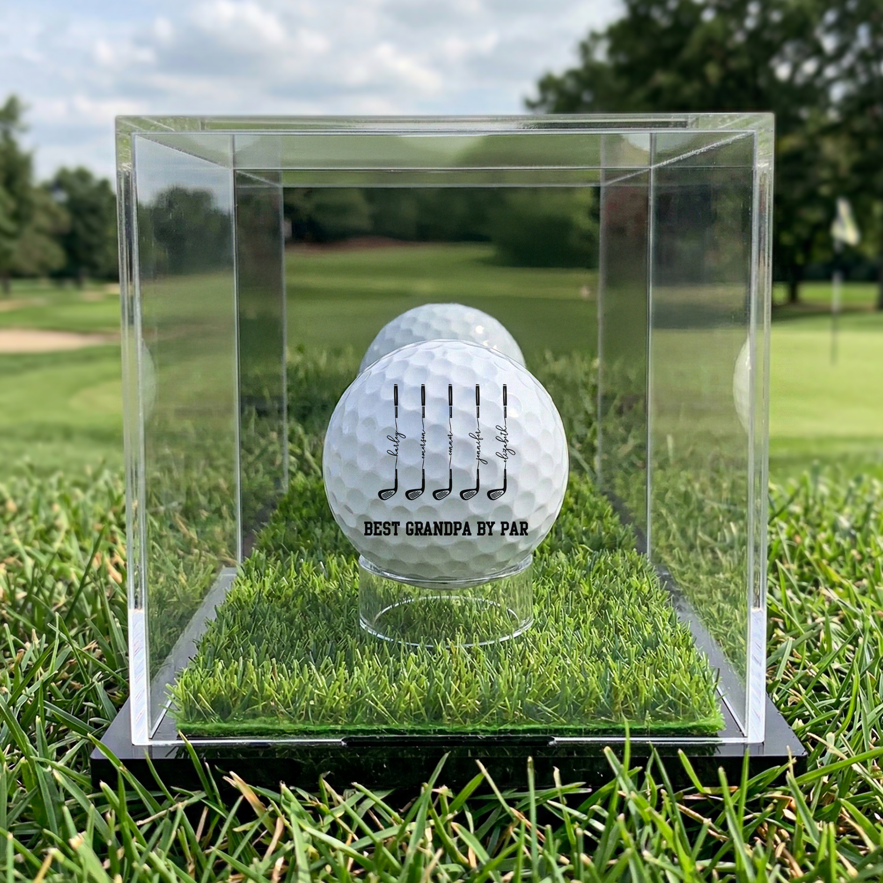 Best Dad By Par, Best Grandpa By Par - Personalized Golf Ball