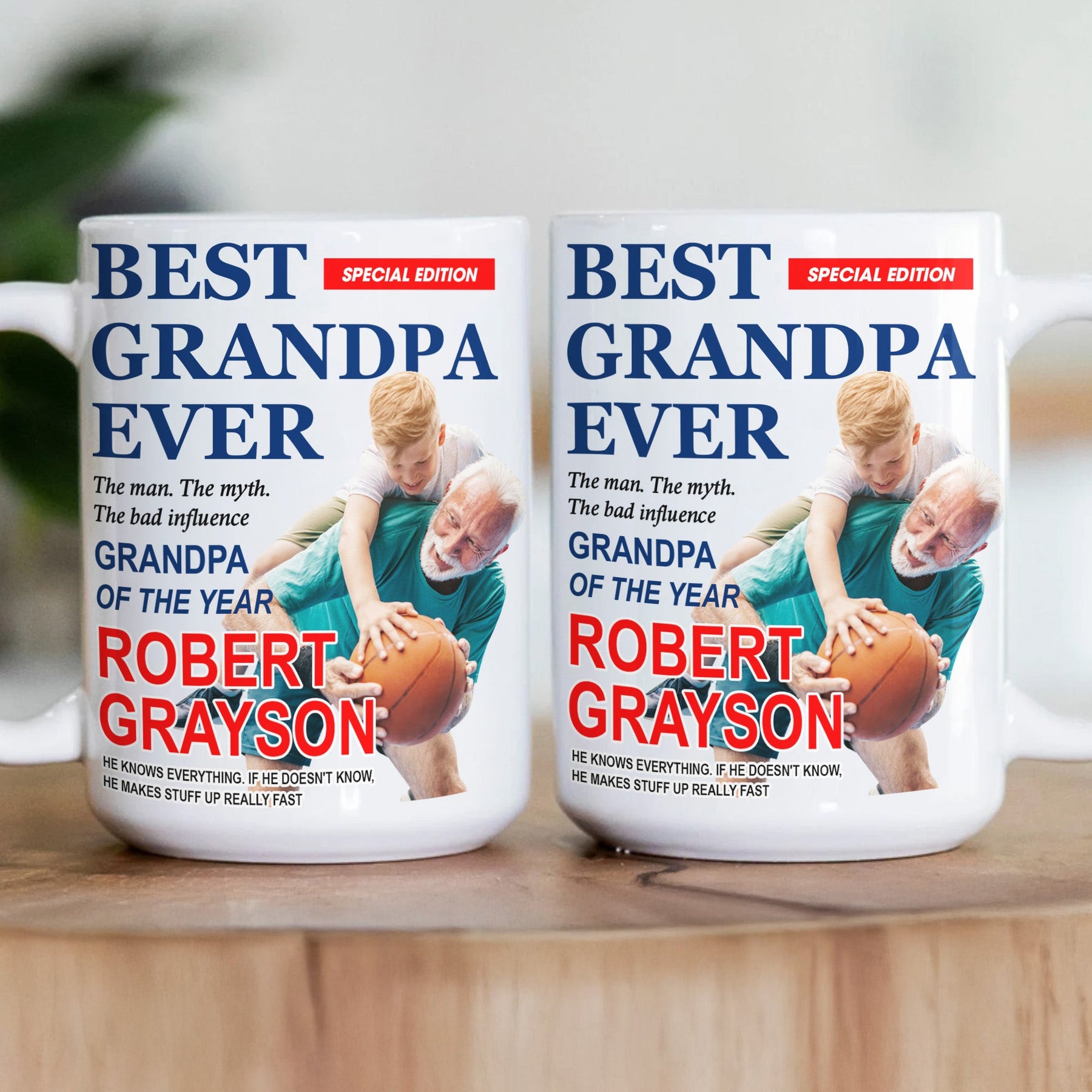 Best Grandpa Ever Special Edition - Personalized Photo Mug