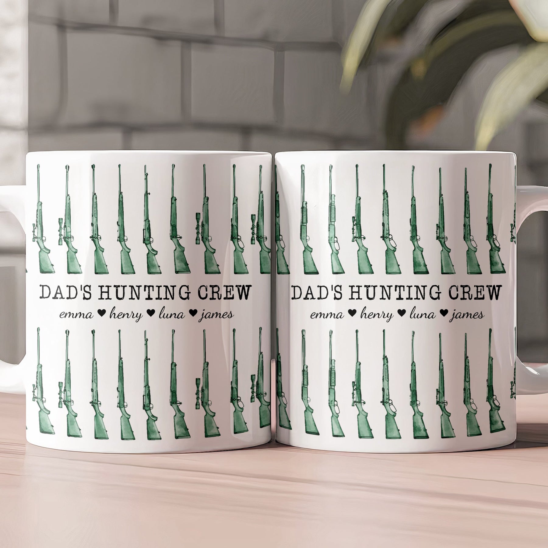Best Buckin' Dad Ever Custom Kids Names Father's Day Gifts - Personalized Mug