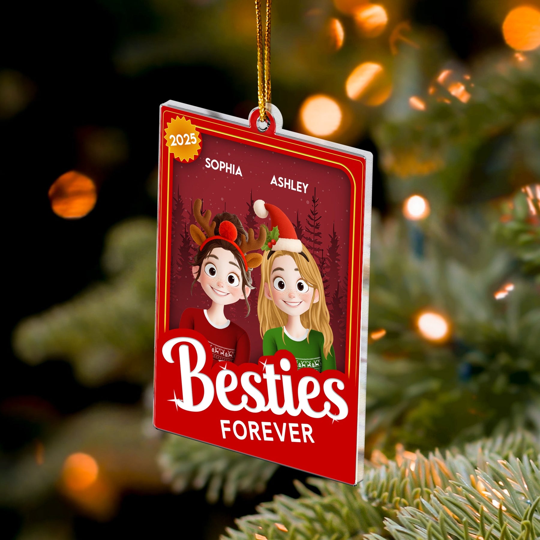 Besties Forever - Personalized Acrylic Ornament