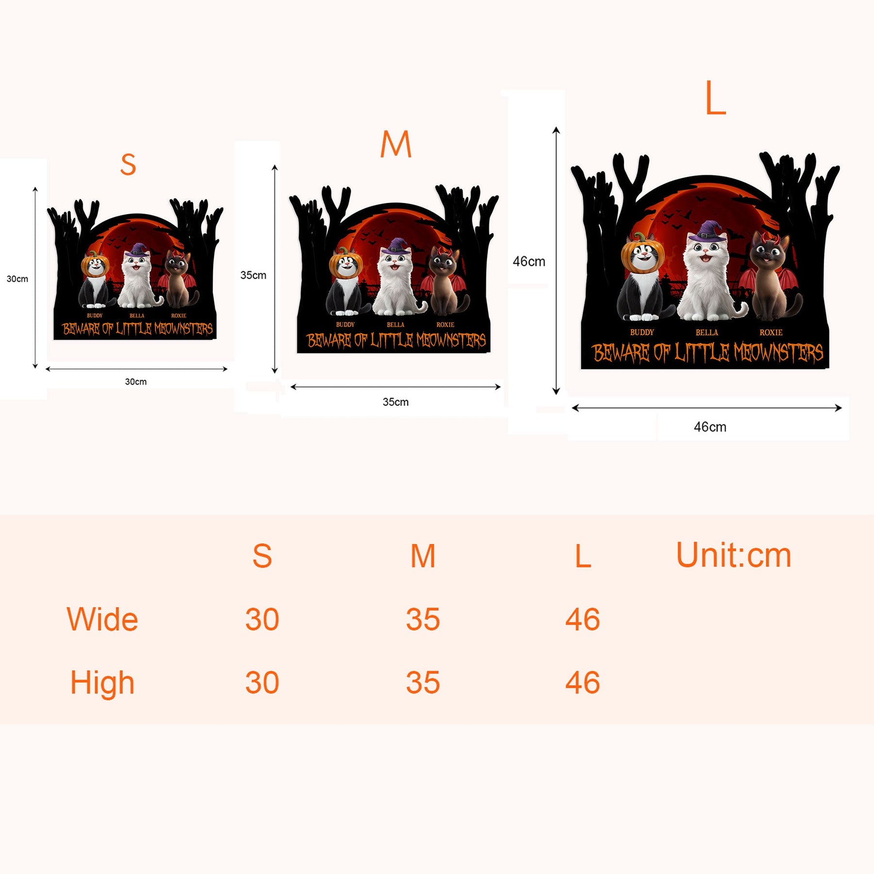 Beware Of Little Meownsters - Personalized Wood Sign