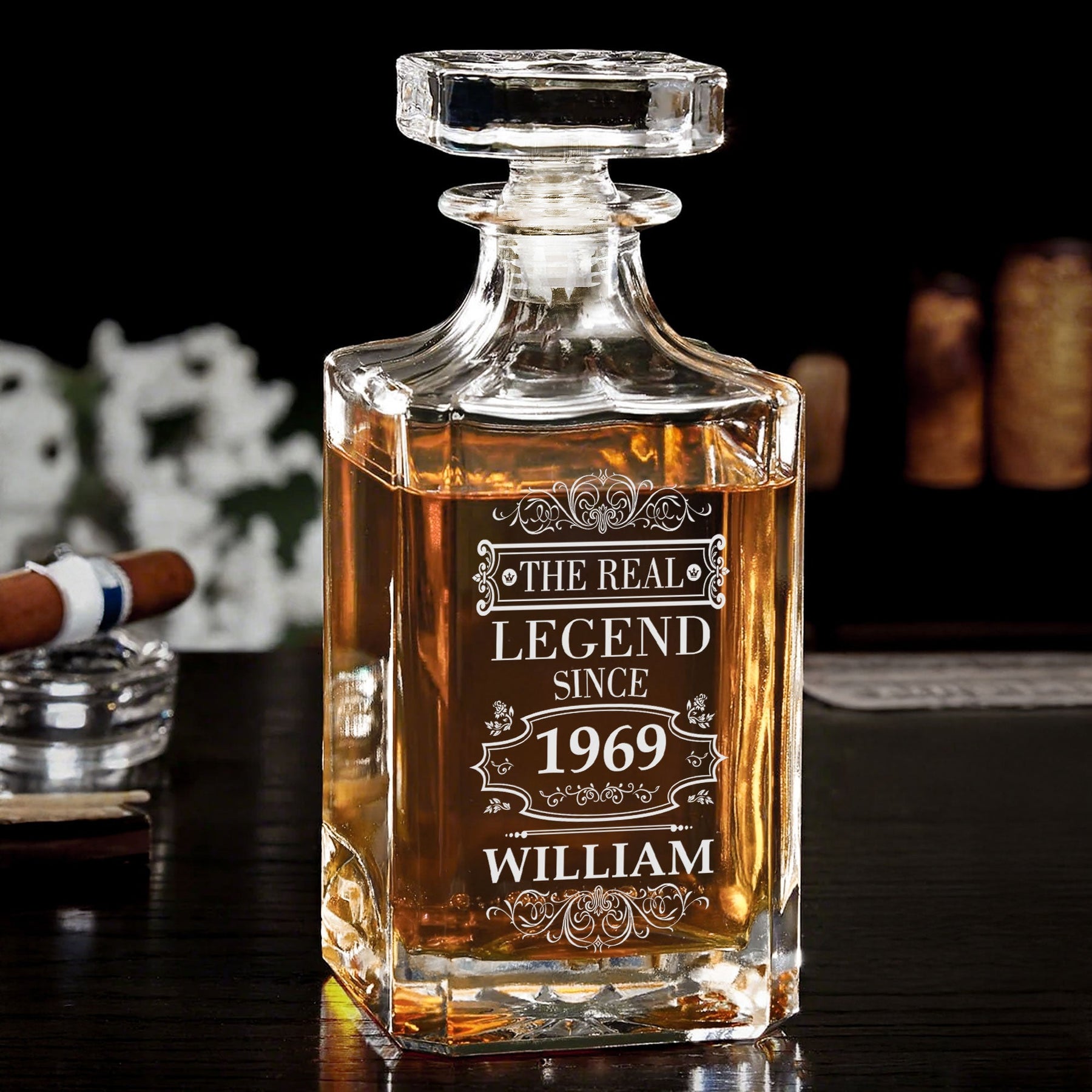 Birthday Gift The Real Legend - Custom Decanter