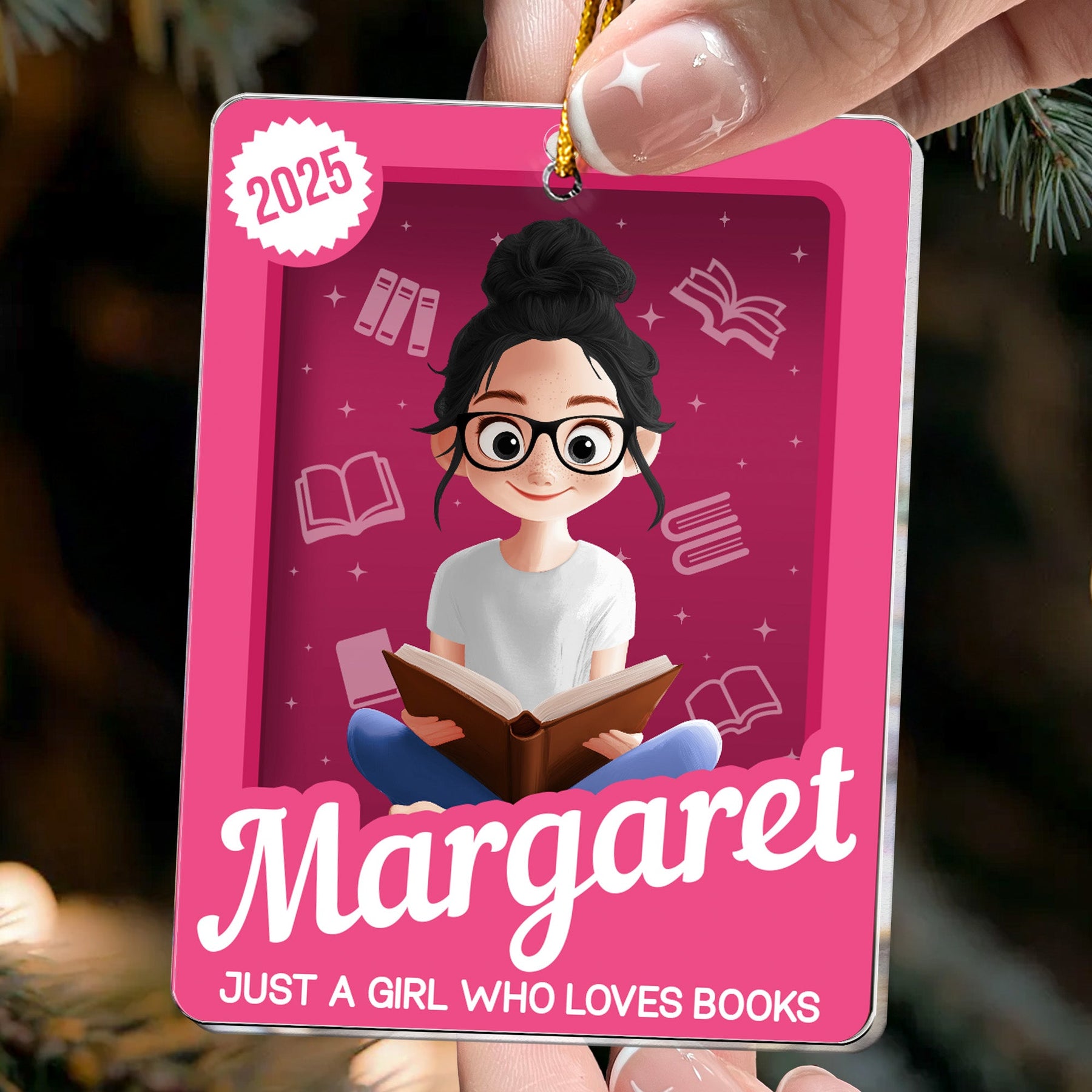 Book Lover Toy Box - Personalized Acrylic Ornament