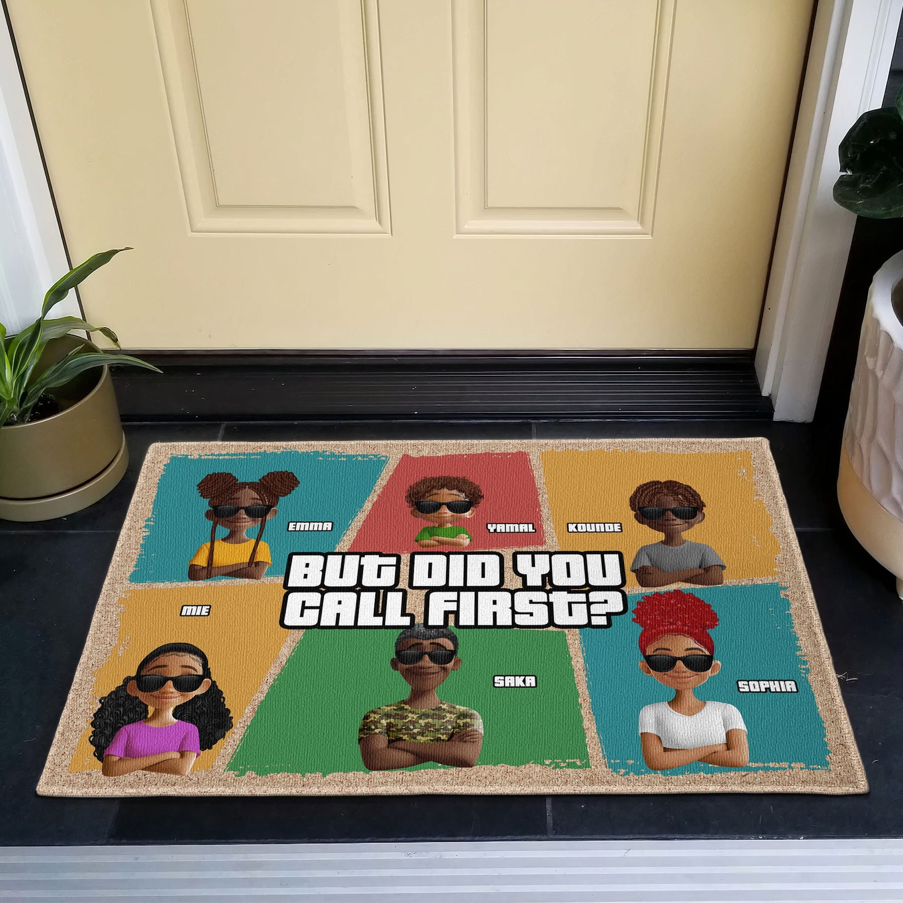 But Did You Call First New Version - Personalized Doormat