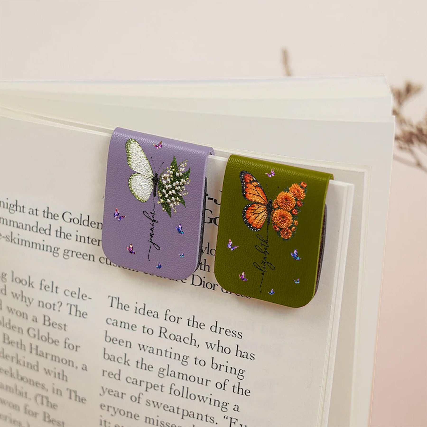 Butterfly Birth Flower Gift For Self, Friends, Daughter - Personalized Bookmark