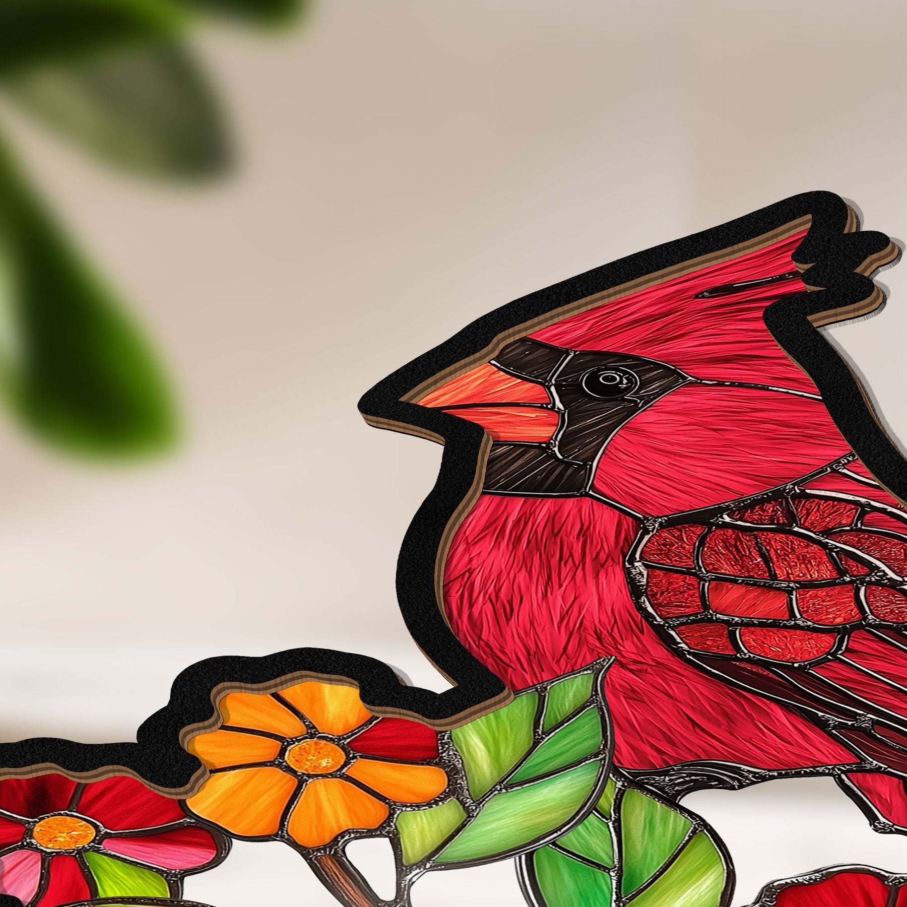 Cardinal Bird - Personalized Wood And Acrylic Night Light