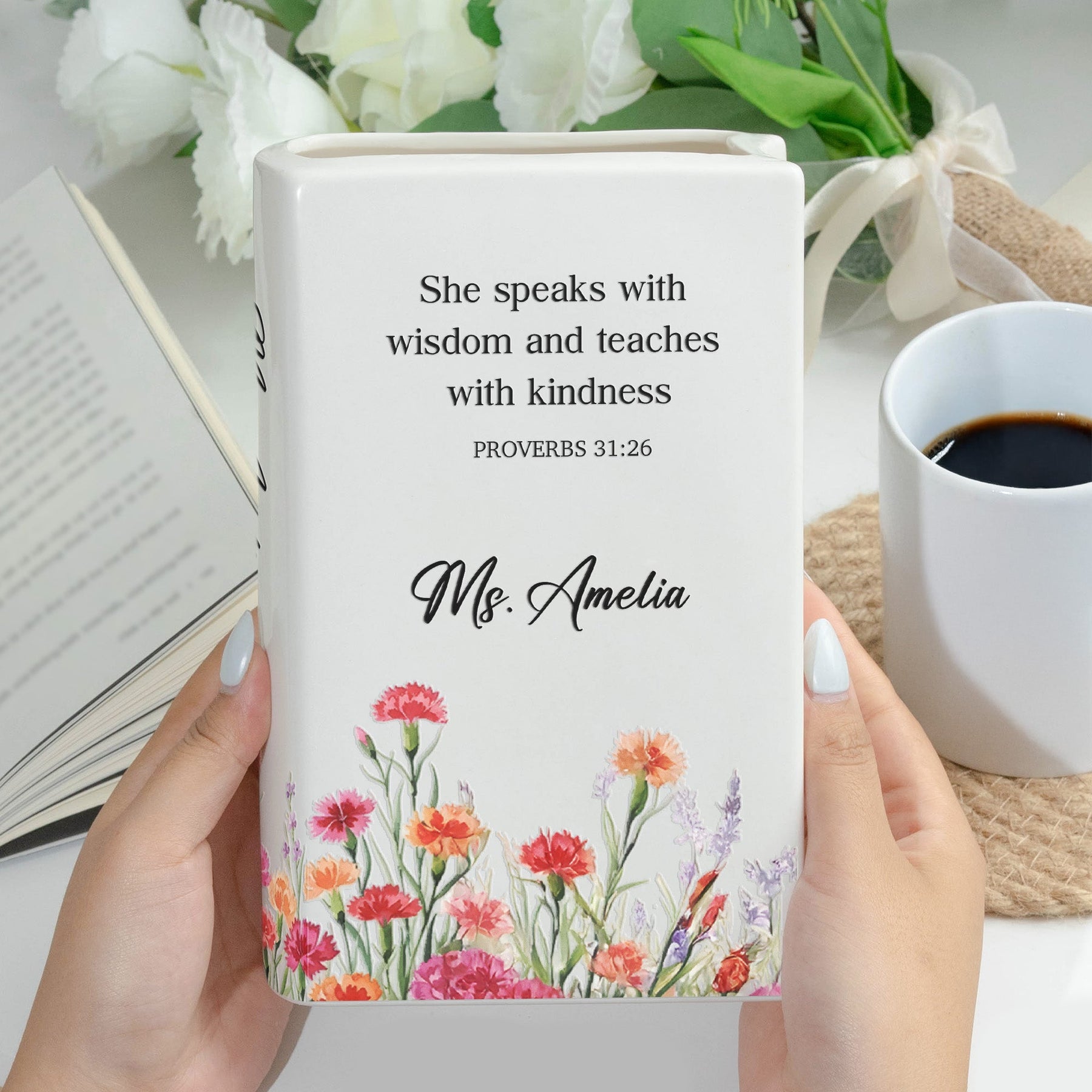 Christian Teacher - Personalized Vase