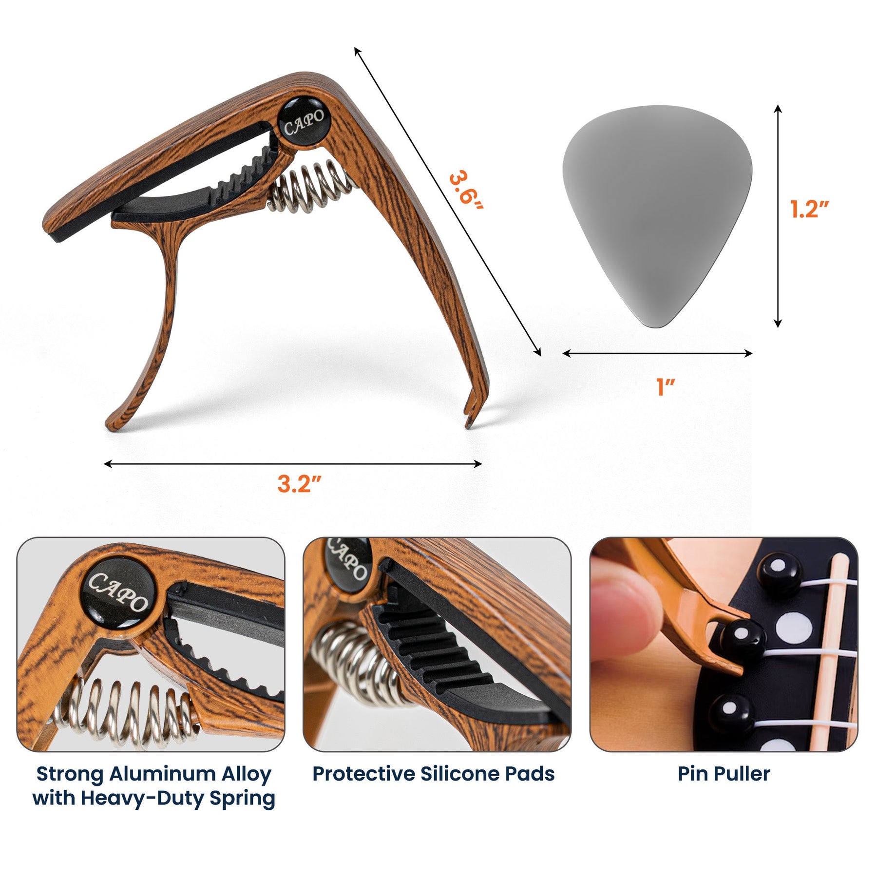 Couldn't Pick A Better Dad - Personalized Guitar Capo With Pick