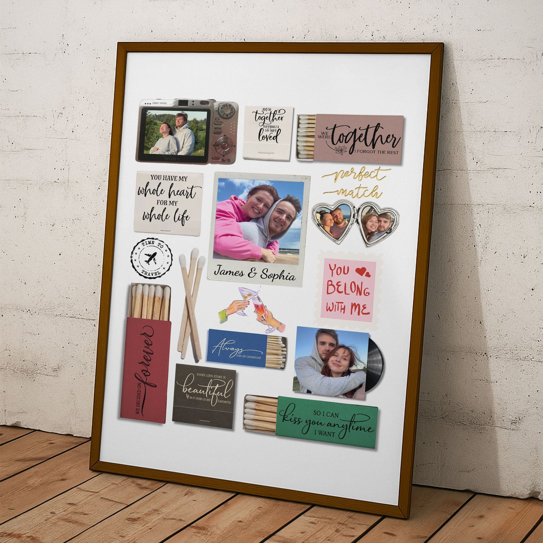 Couple Happy Moment - Match Box Style - Personalized Photo Poster