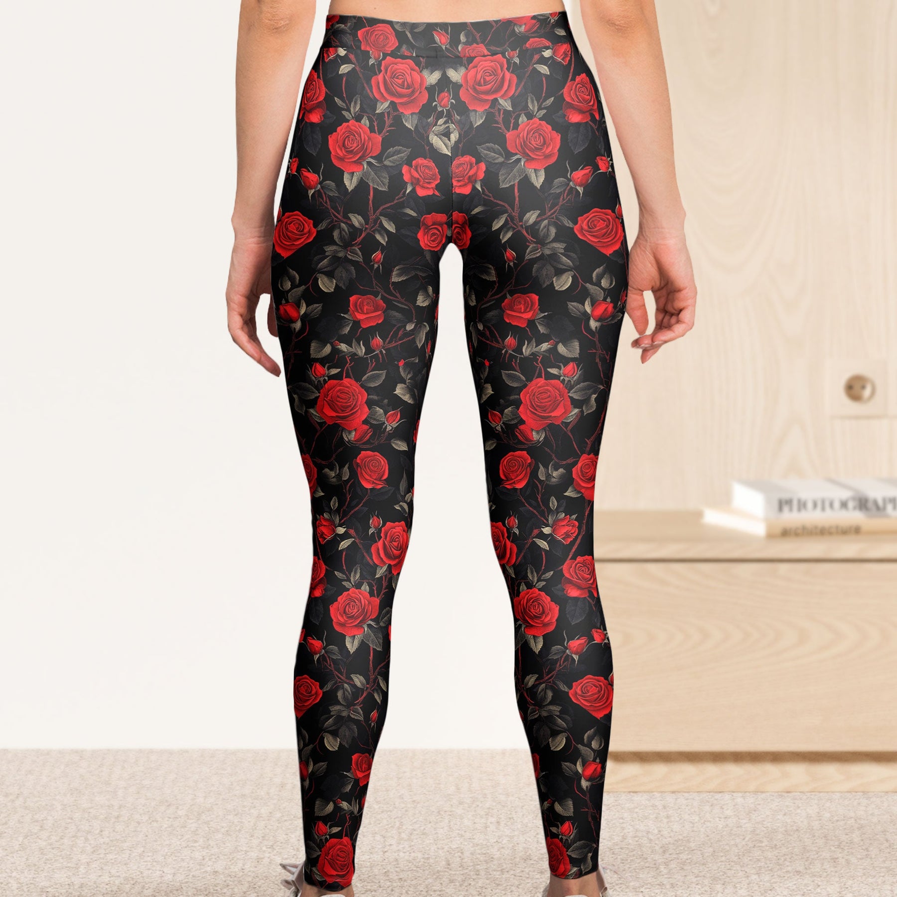 Custom Birth Flower Gothic Floral For Women, Girl - Personalized Leggings