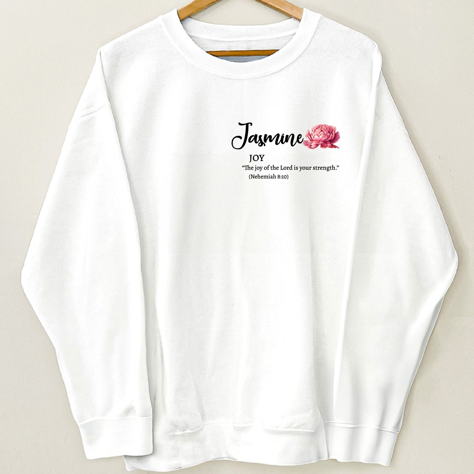 Custom Birth Flower With Bible Verse Match With Name For Her - Personalized Shirt