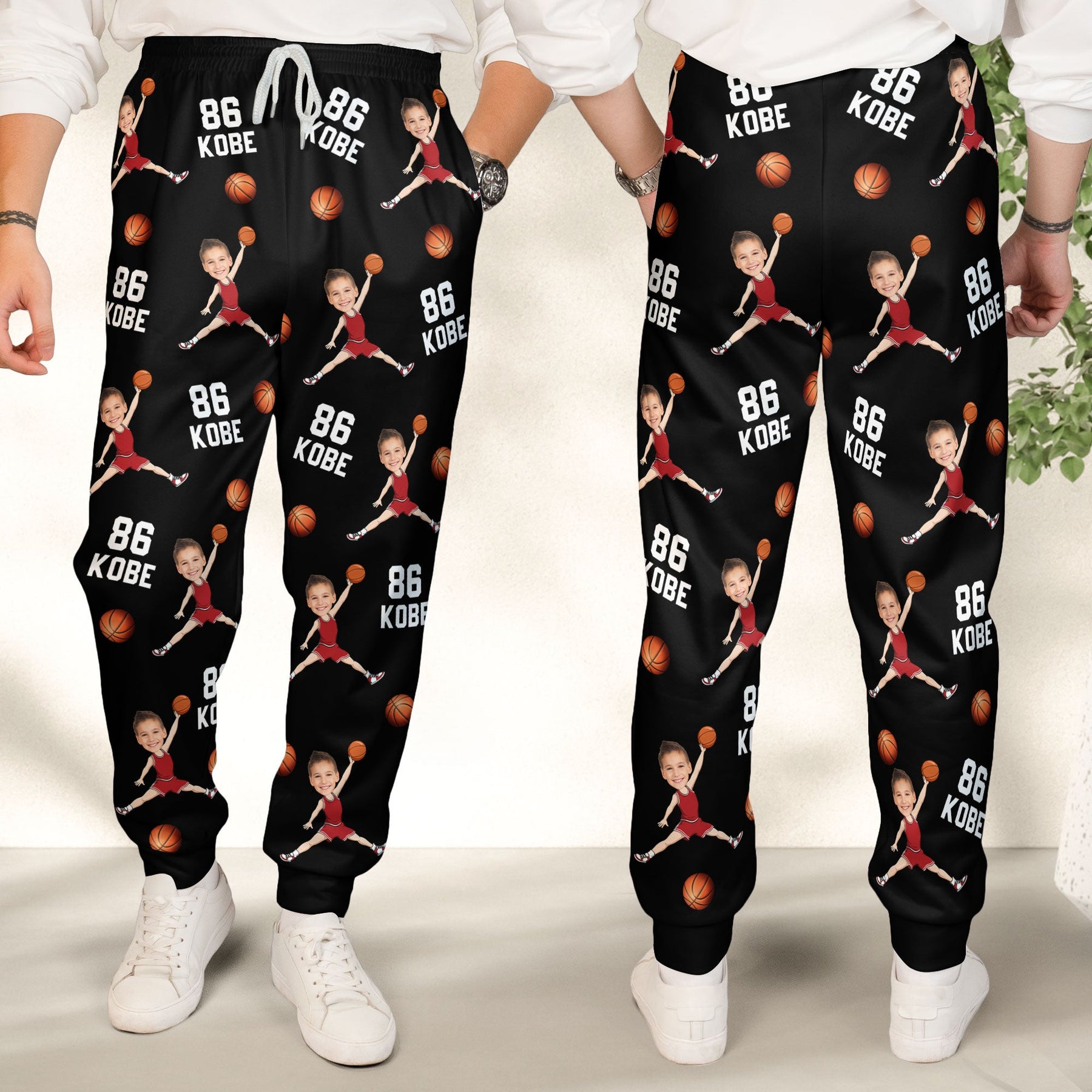 Custom Face Basketball Lovers - Personalized Sweatpants, Gift for Him, Gift for Son