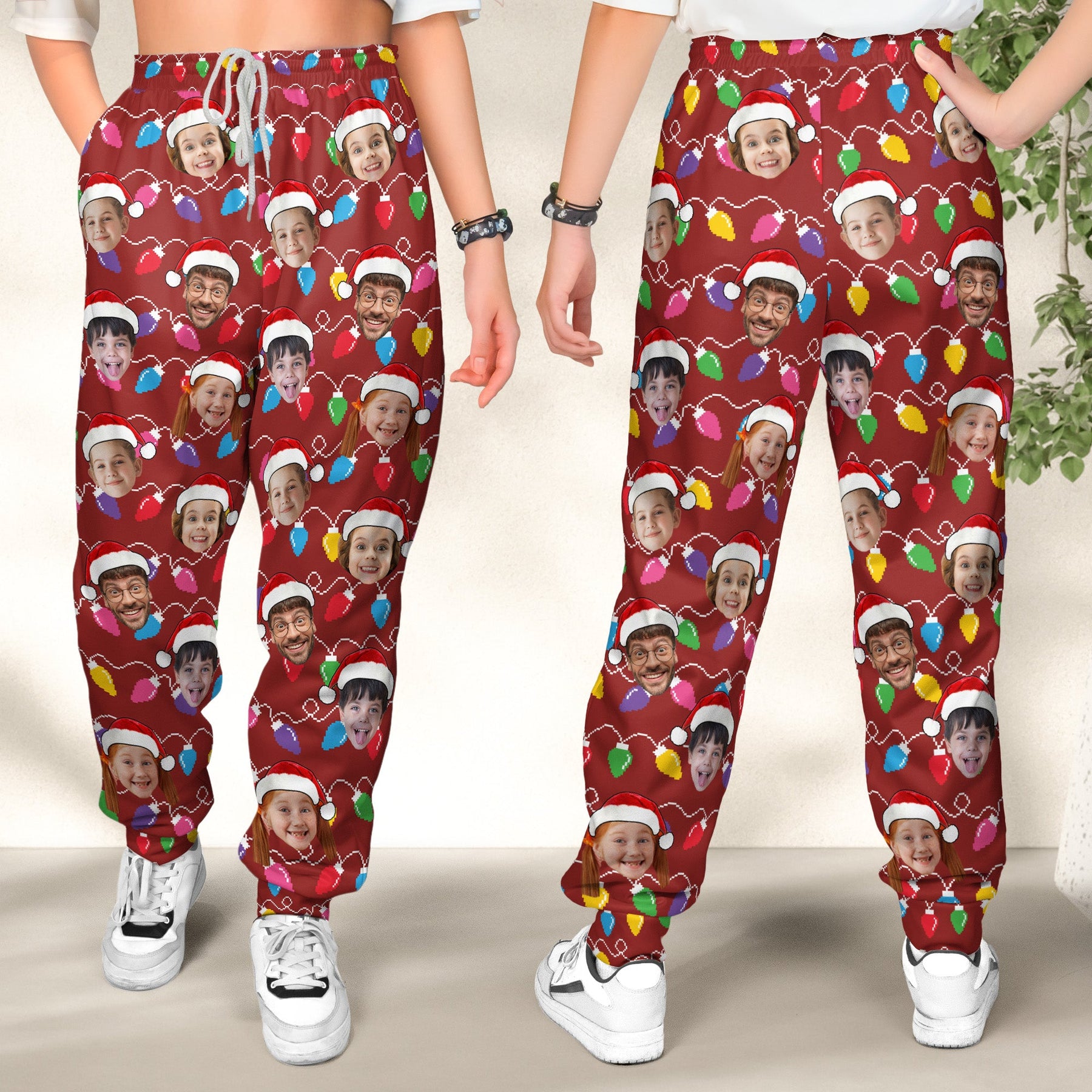 Custom Face Funny Ugly For Family Christmas - Personalized Photo Sweatpants