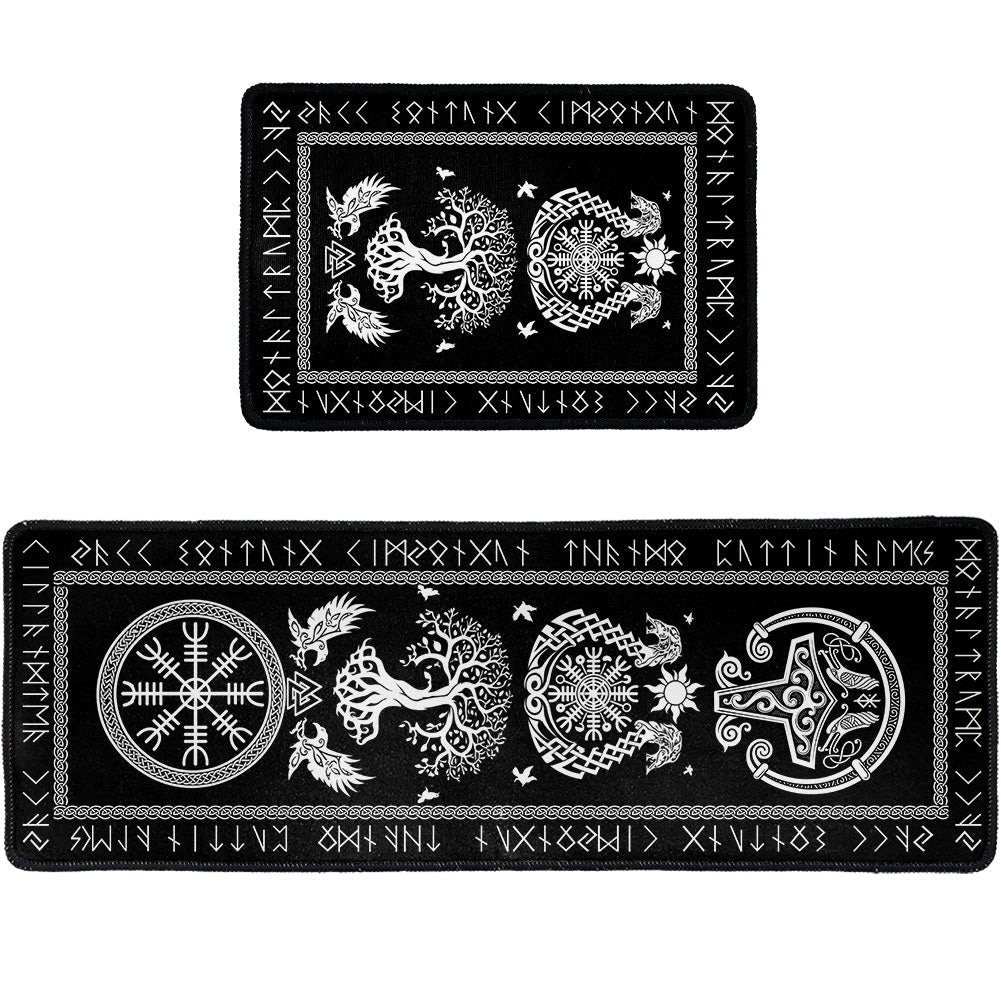 Custom Family Name In Viking Runes - Personalized Runner Rug