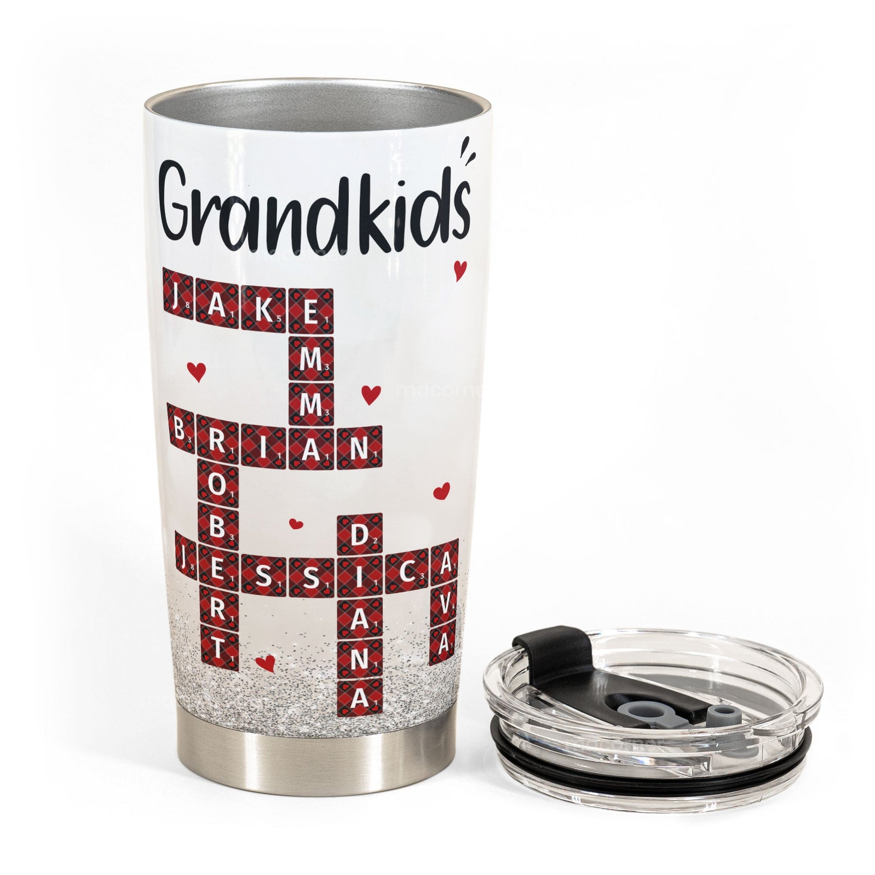 Custom Family Scrabble Name - Personalized Tumbler Cup