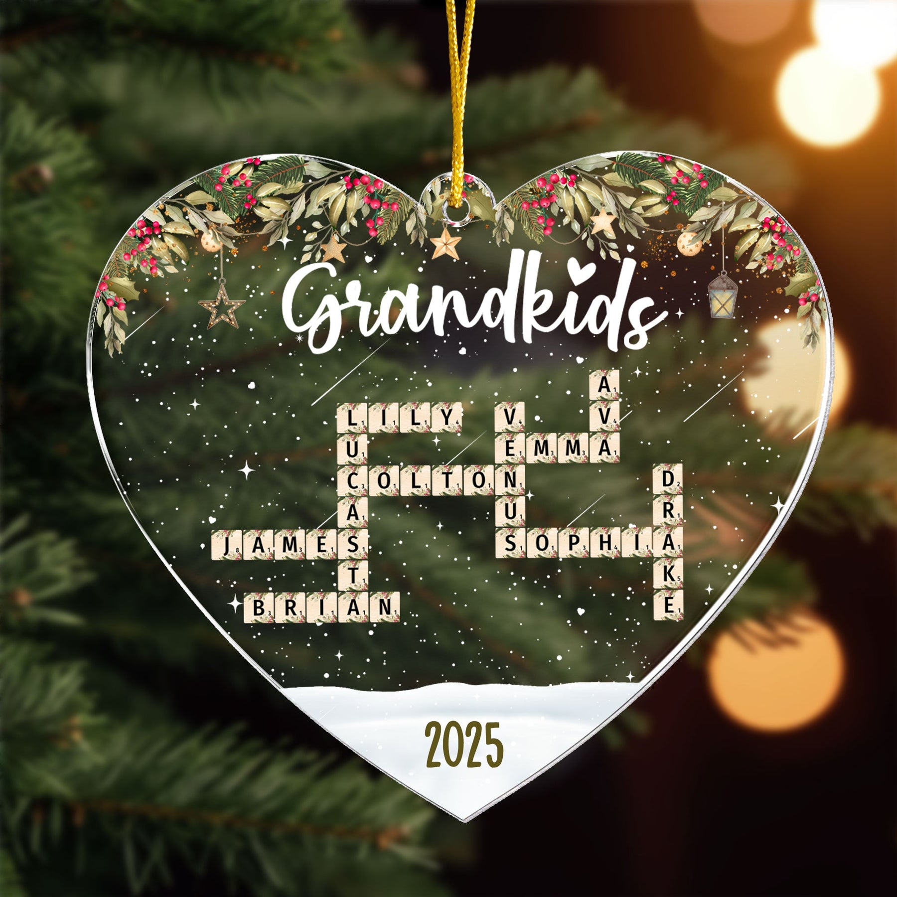 Custom Grandkids 2026 New Version - Personalized Acrylic Ornament