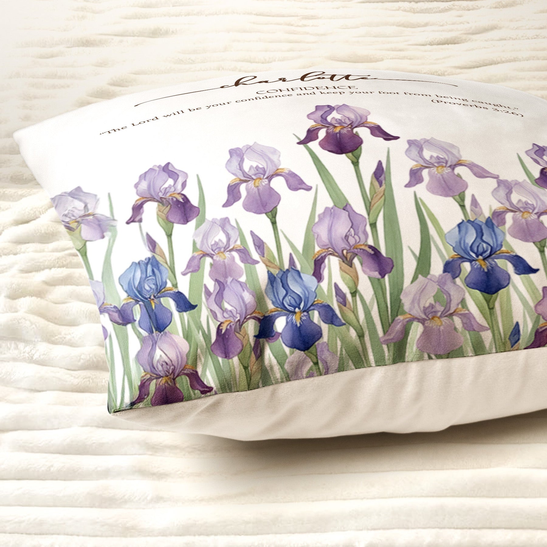 Custom Name Initial With Bible Verse Gift For Her - Personalized Pillow (Insert Included)