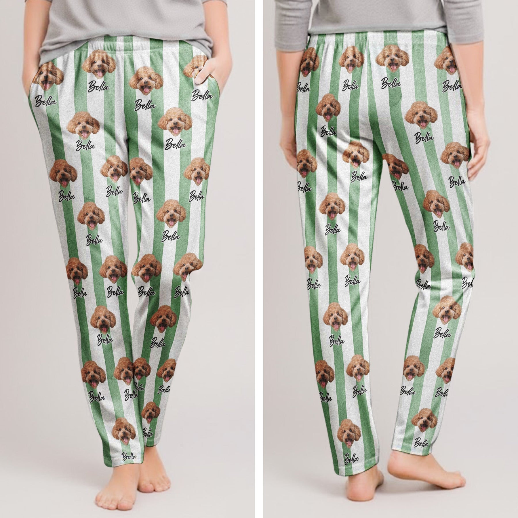 Custom Pet Portrait Dog Lover Cat Lover Gift - Personalized Photo Lounge Pants