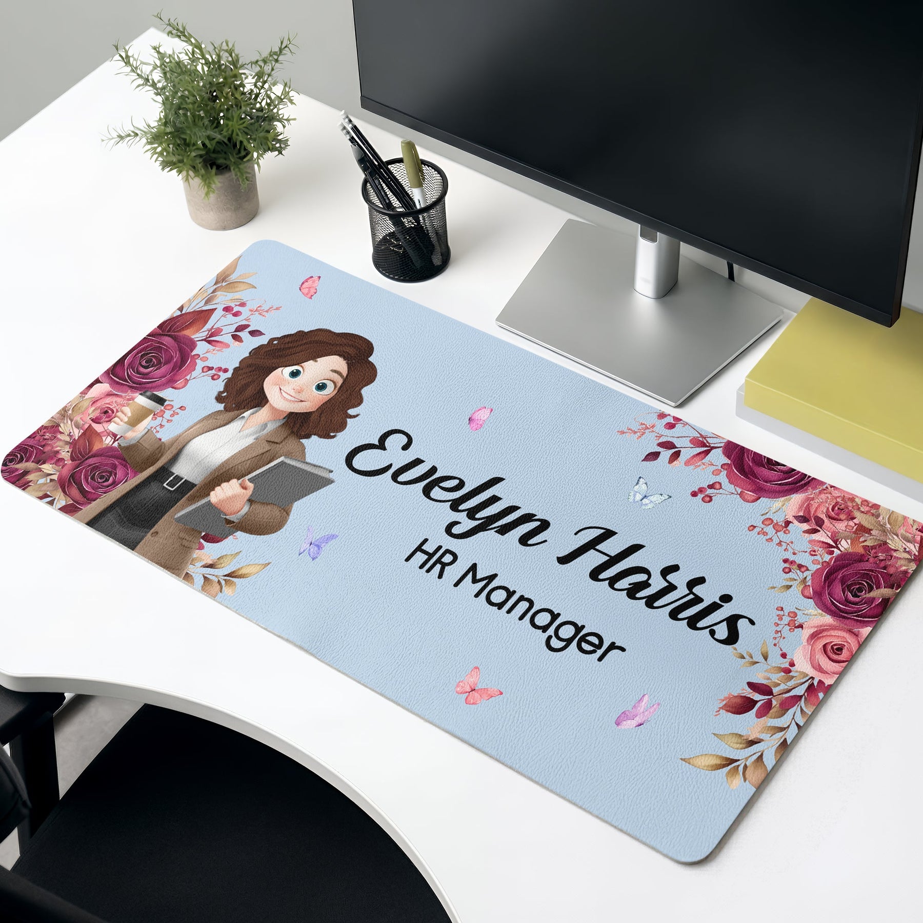 Custom Desk Mat For Coworkers, Teacher, Boss, Friends - Personalized Desk Mat