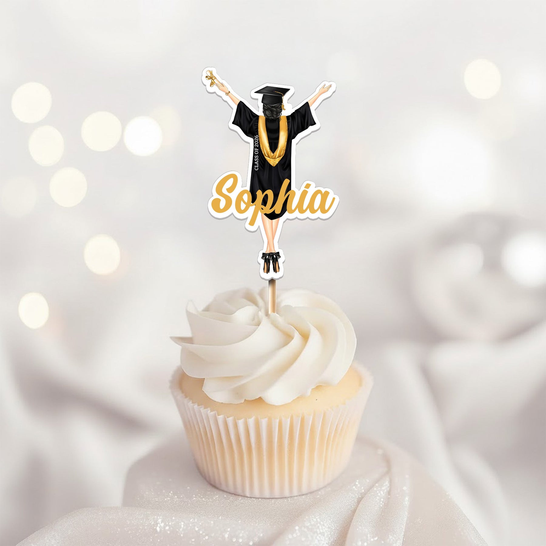 Custom Graduation - Personalized Cupcake Toppers